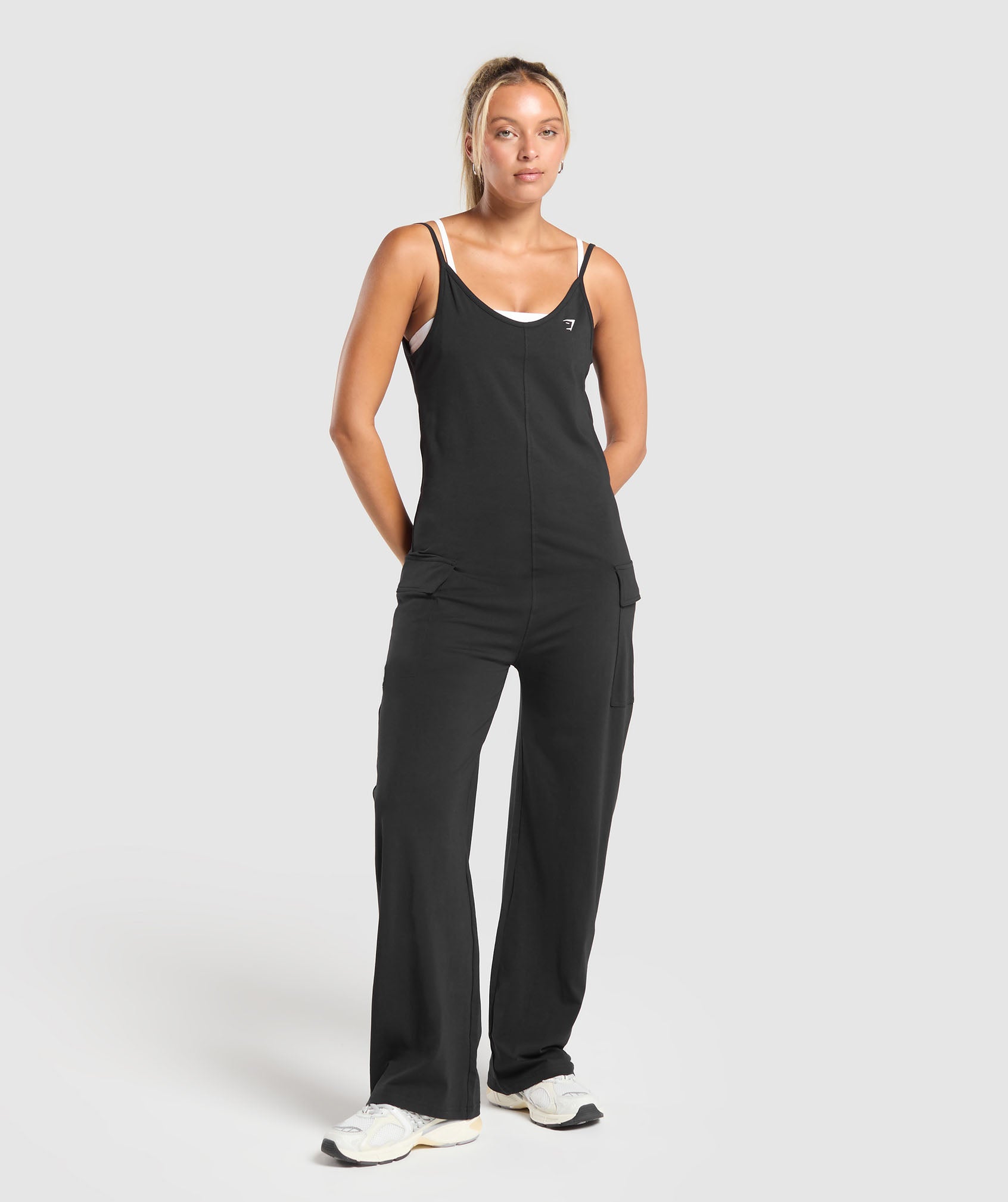 Gymshark Strappy Oversized Pocket All In One - Black