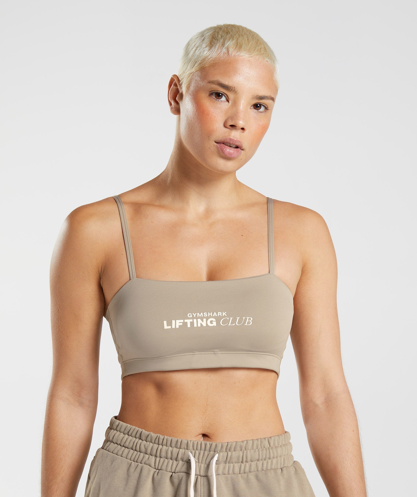 Gymshark Social Club Bandeau - Cement Brown