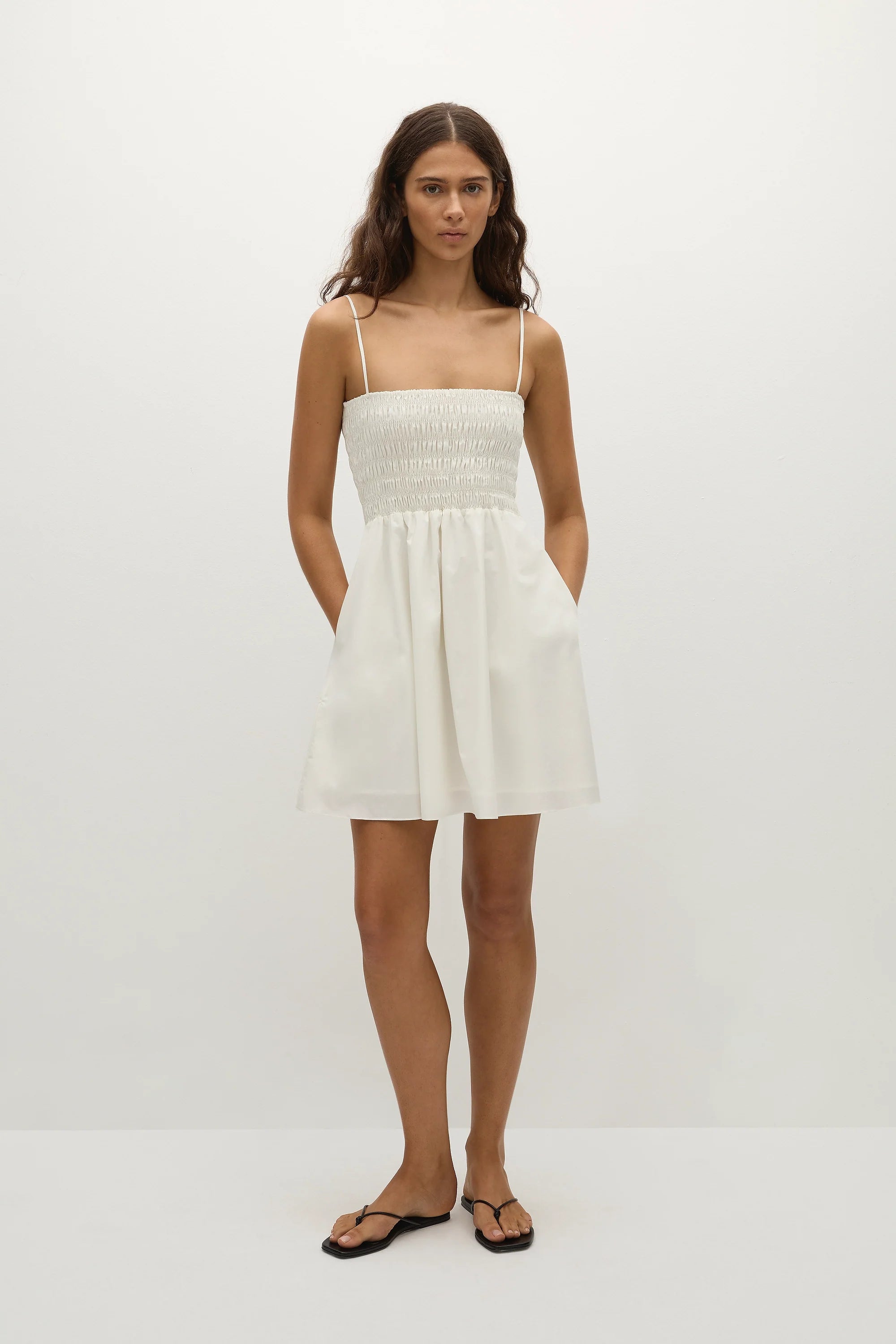 Jean Mini Dress White