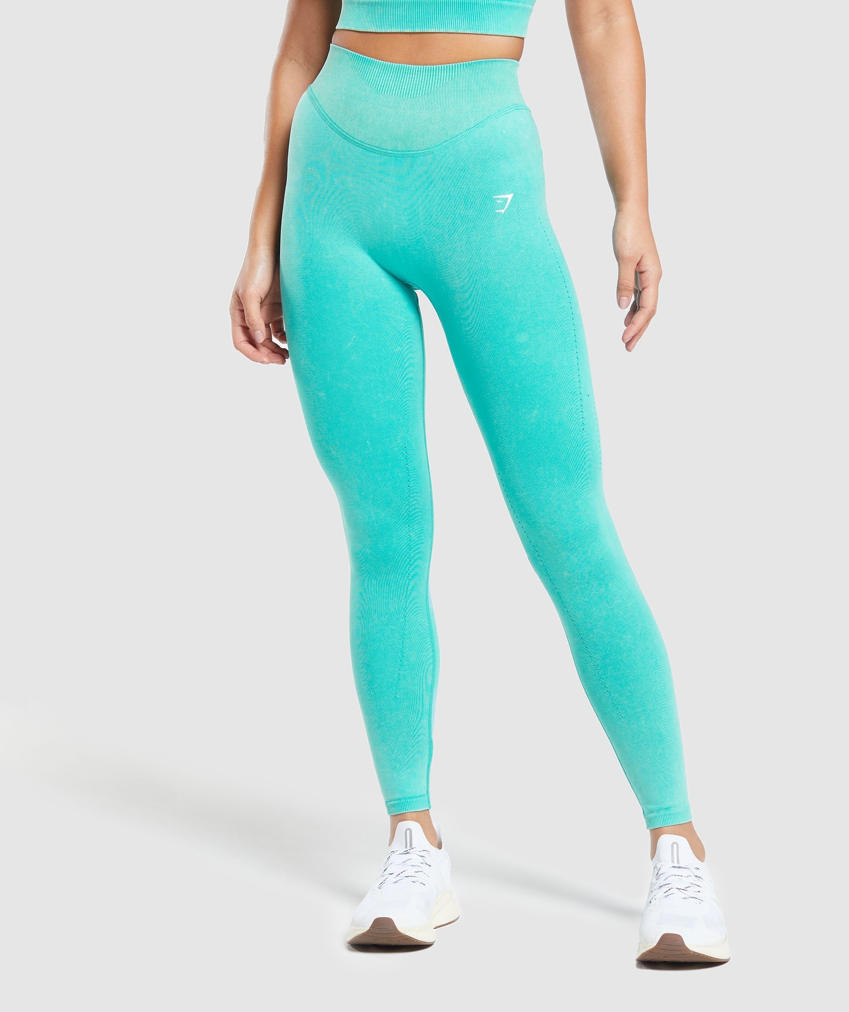 Gymshark Sweat Seamless Washed Leggings - Blue