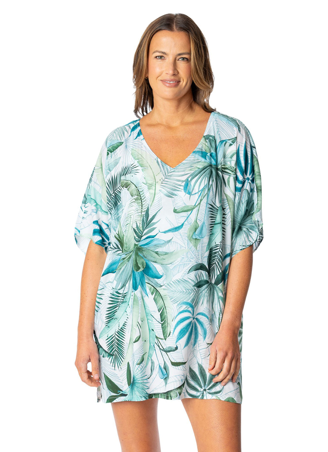 Jantzen Women's Palm Toile Sunkissed Celia Tunic Cover Up
