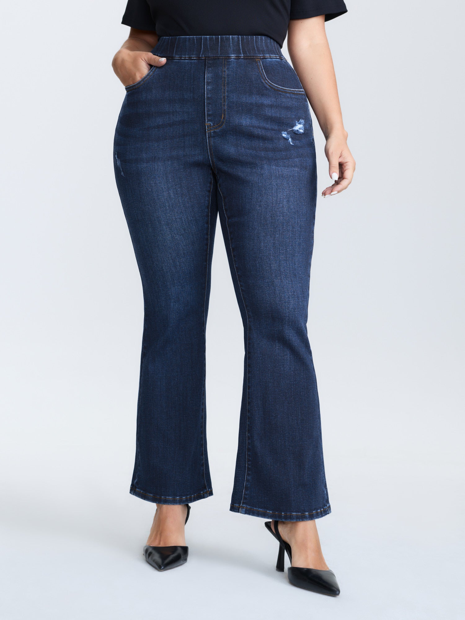 Super Stretchy High-Rise Flare Jeans