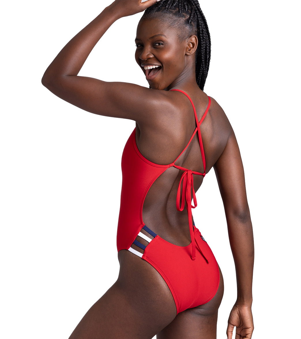 JOLYN Women's Gavin 2 Red Multi One Piece Swimsuit