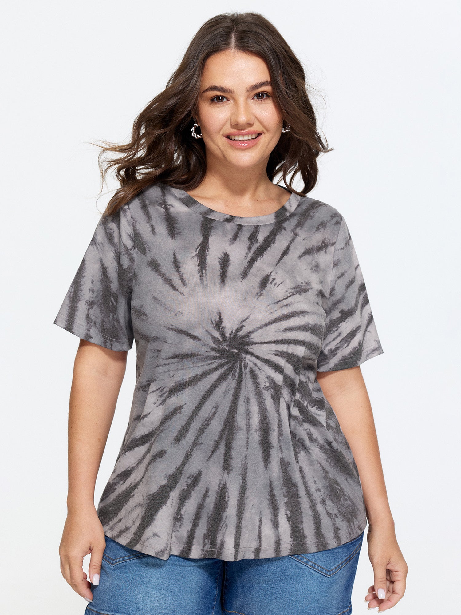 Supersoft Tie-Dye Effect Print T-Shirt