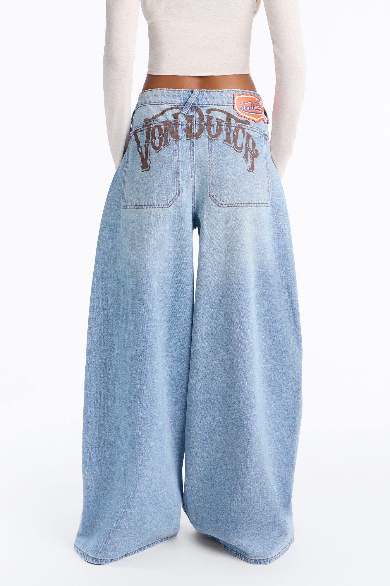 Von Dutch California Wide Leg Jeans - Light Wash