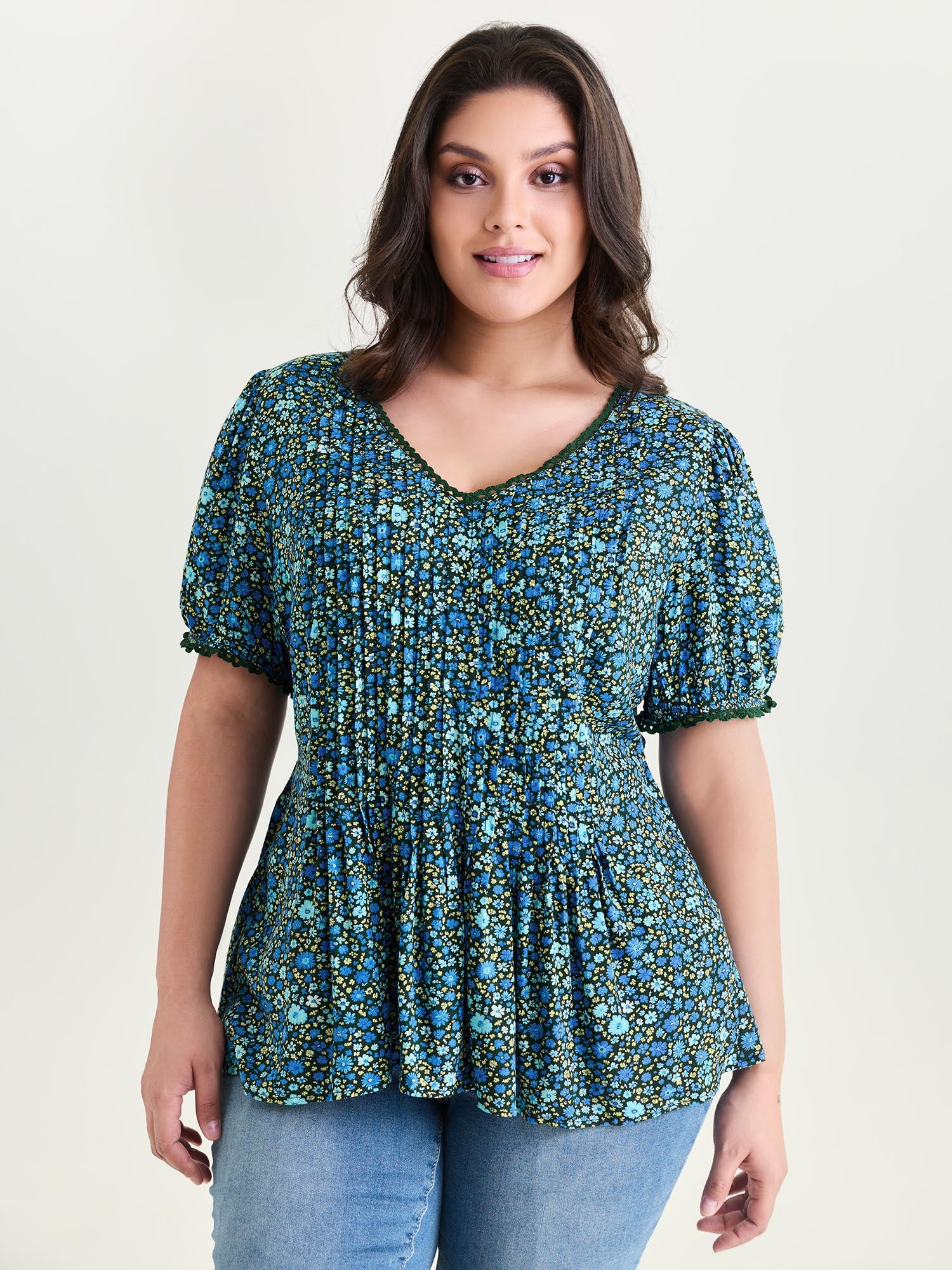 Supersoft Micro Floral Print Blouse