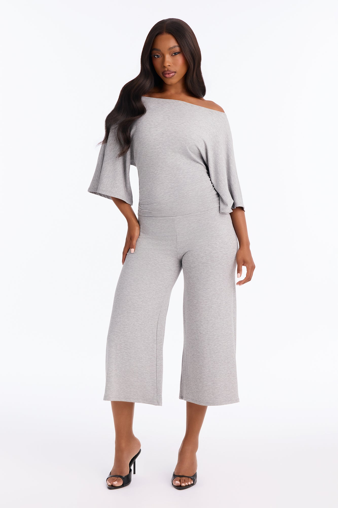Elise Gaucho Jumpsuit - Grey