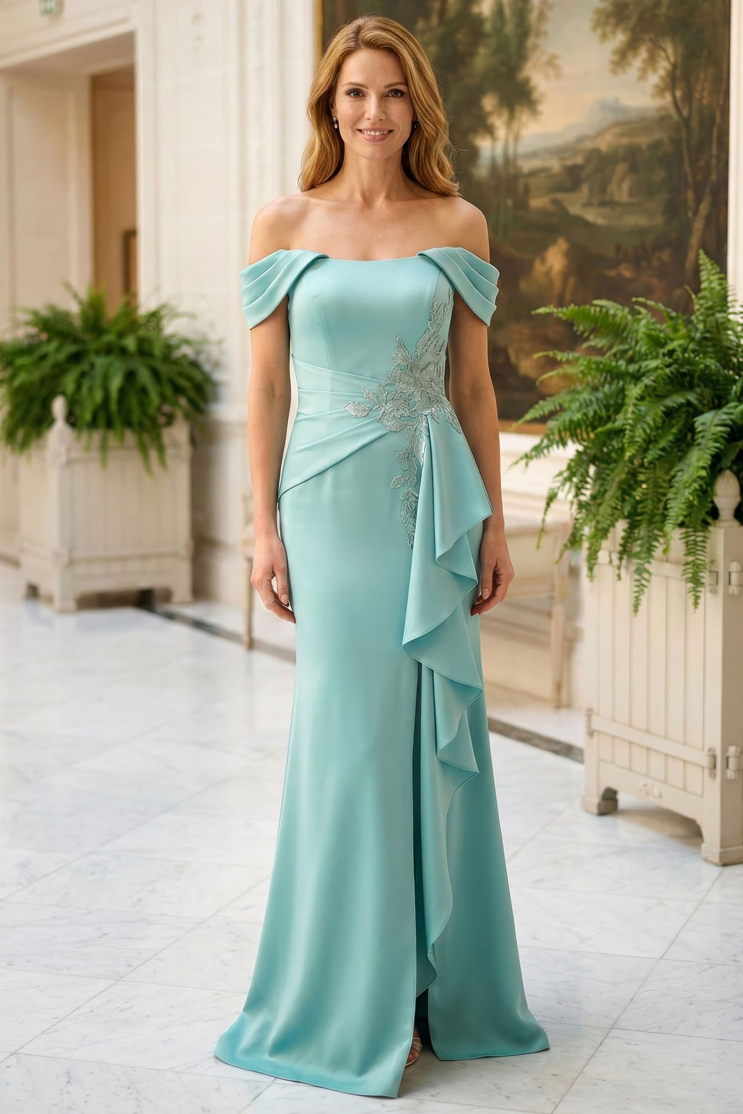 MGNY By Mori Lee 2070046 - Cascading Ruffle Sheath Long Evening Gown