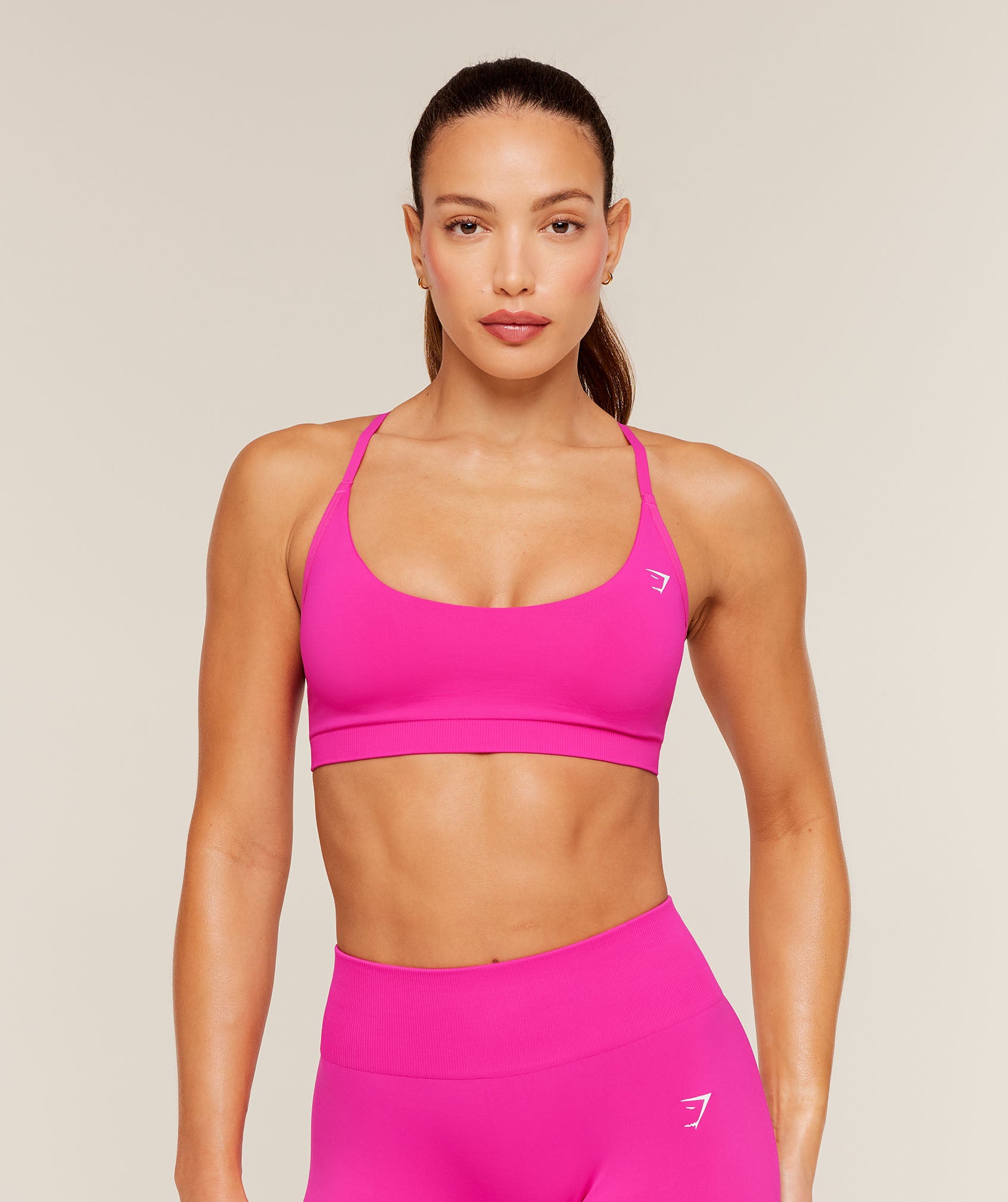 Gymshark Everyday Seamless Racerback Sports Bra - Super-Set Pink