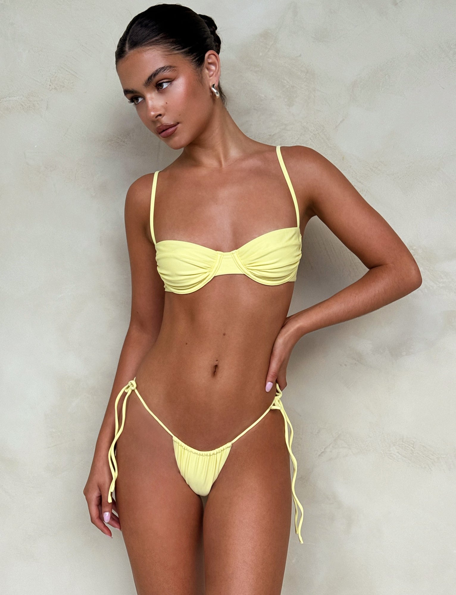 KHESSA BIKINI TOP - YELLOW : LEMON
