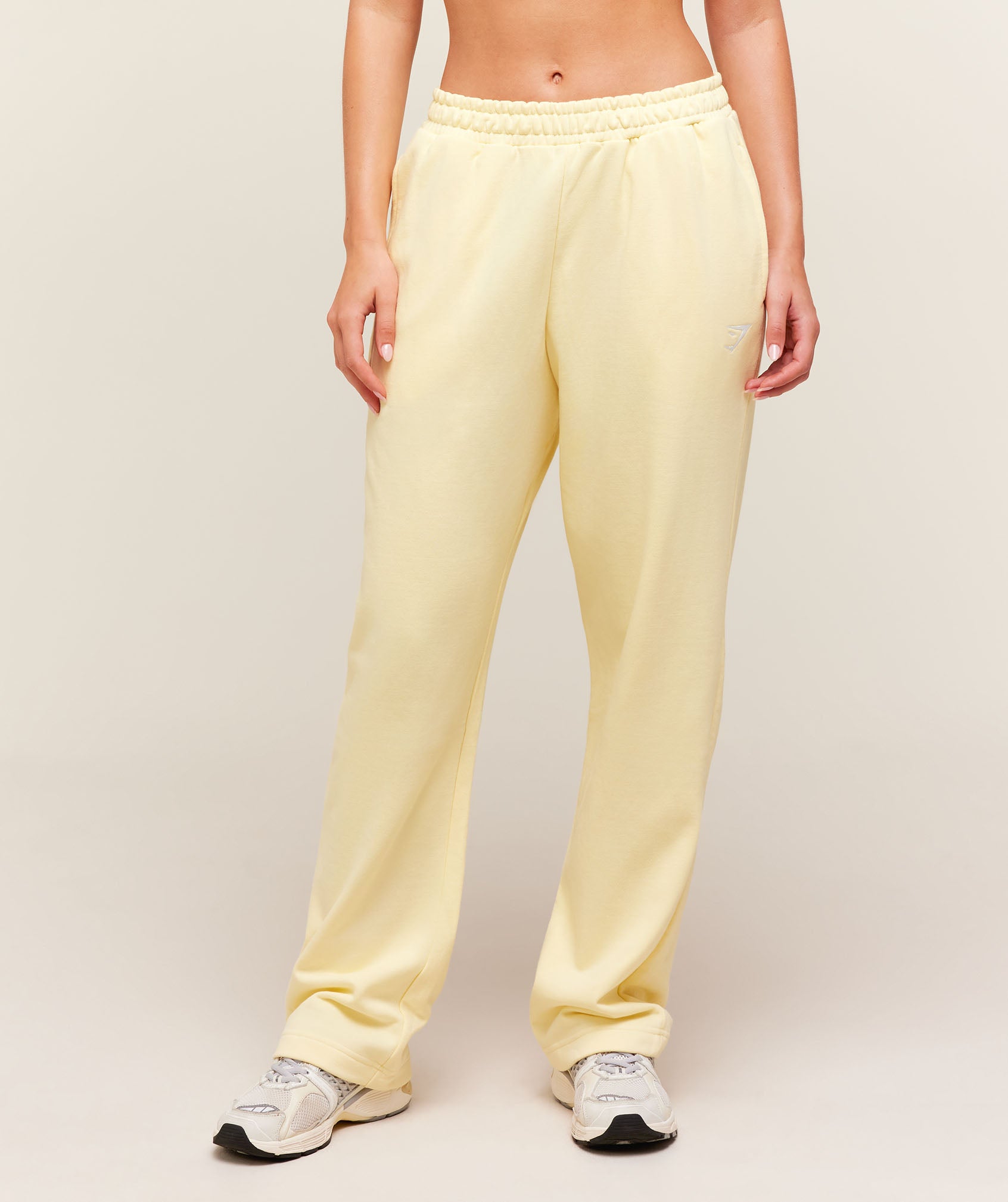 Gymshark Training Fleece Straight Leg Regular Joggers - Butter Yellow