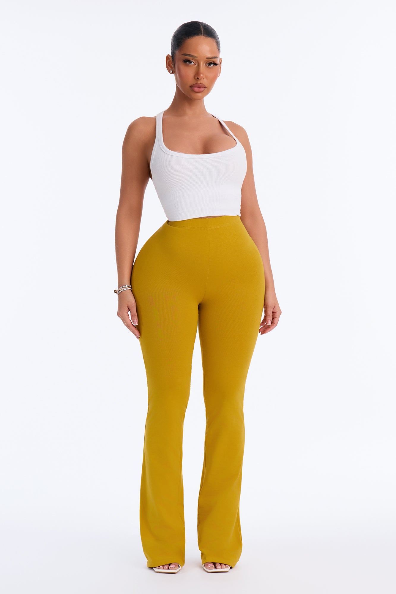 Tall Adriana Flare Pant - Mustard