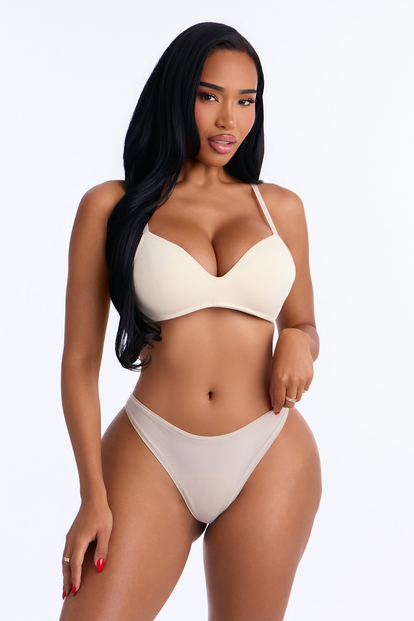 Let Me Live Thong Panty - Stone