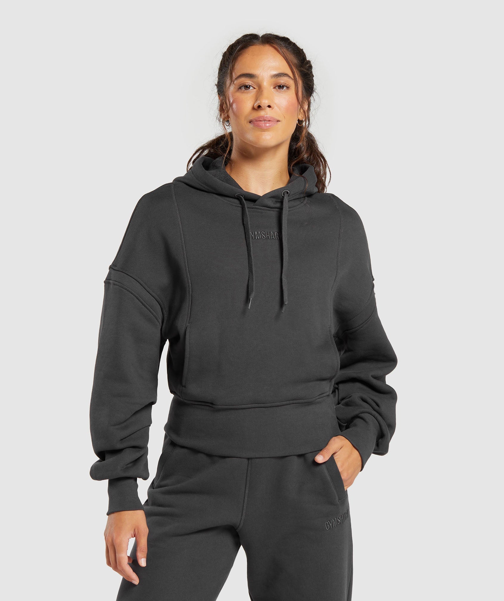 Gymshark Loopback Sweat Hoodie - Asphalt Grey