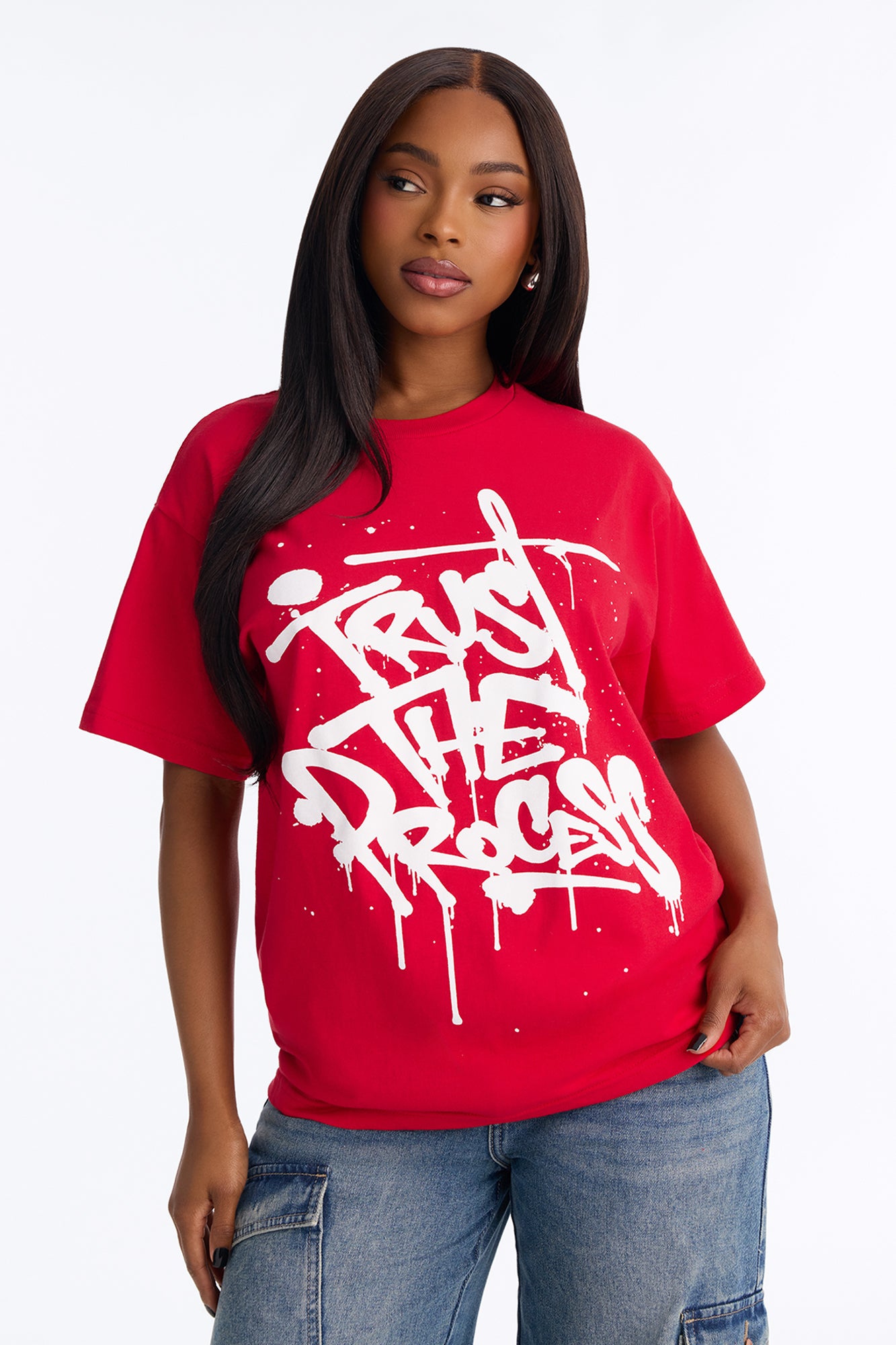 Trust The Process Graffiti Tee - Red