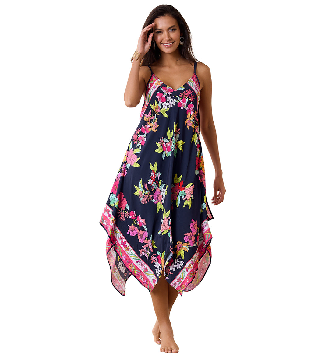 Tommy Bahama Women's Summer Floral Scarf Cover Up Dress