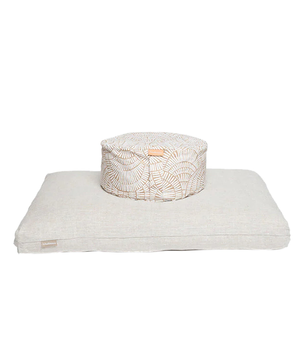 B, Halfmoon Cotton + Linen Mod Sit Set