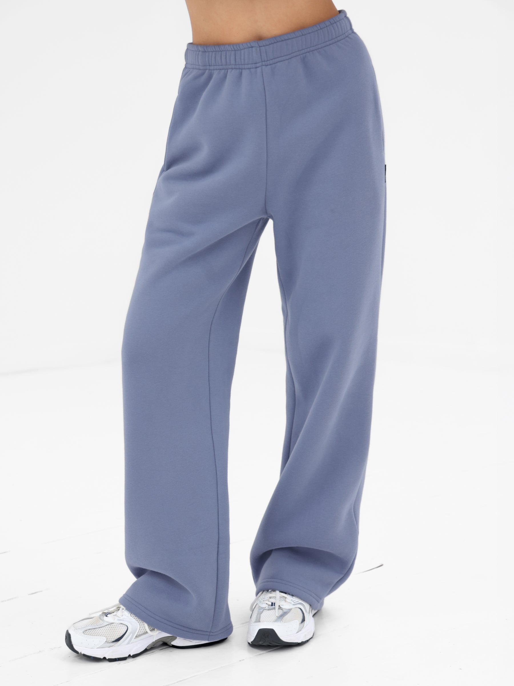 Isabel Wide Leg Sweatpants - Blue