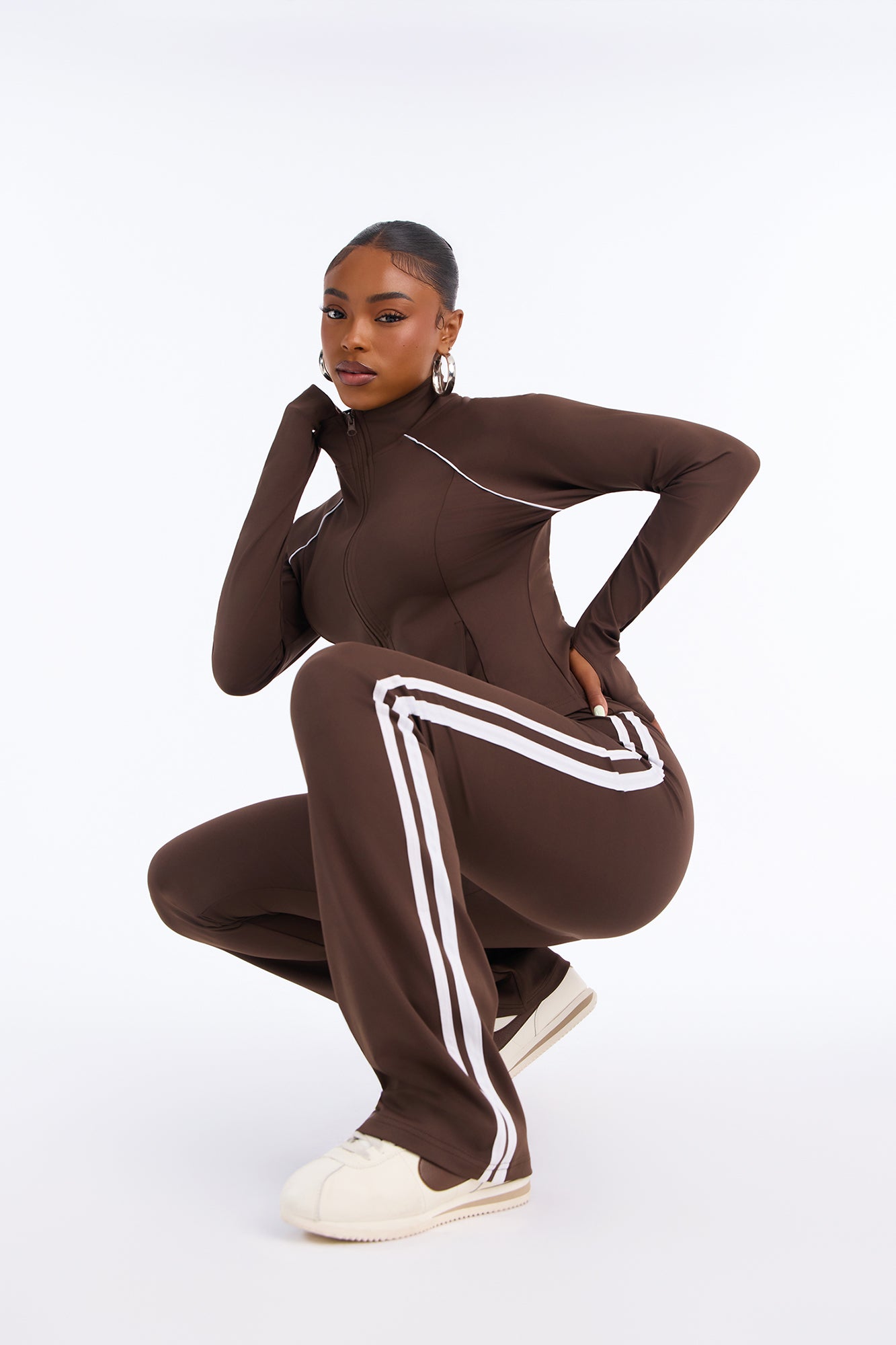 No Days Off Active Pant Set - Chocolate