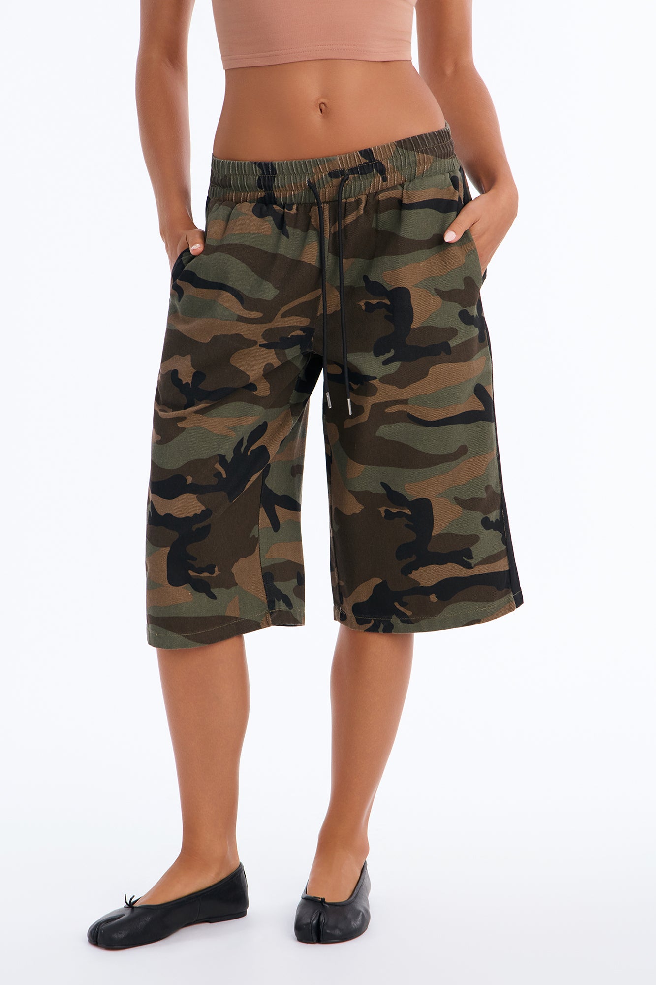 Have My Word Camo Twill Bermuda Short - Olive/combo