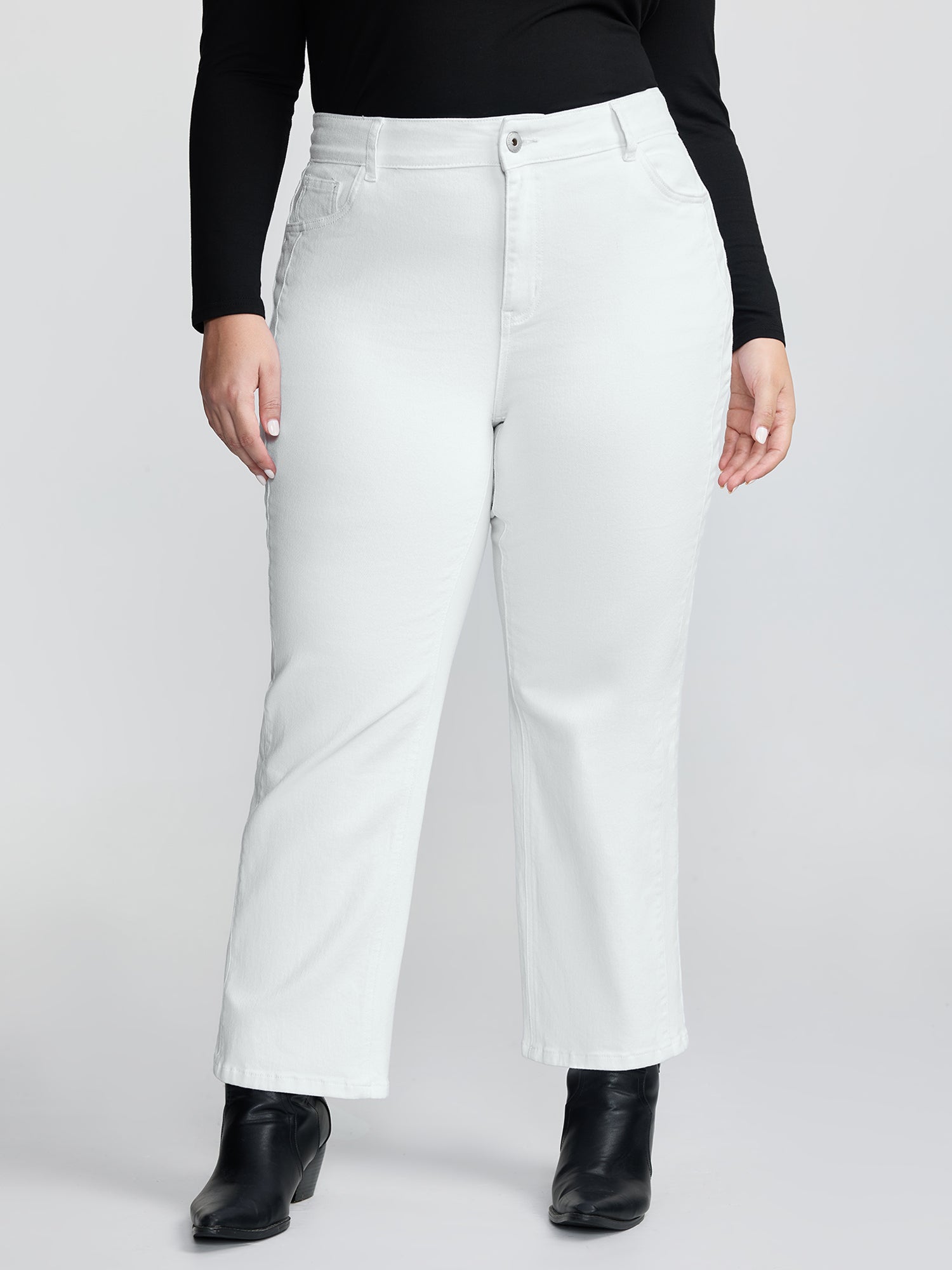 Stretchy Straight-Leg Jeans