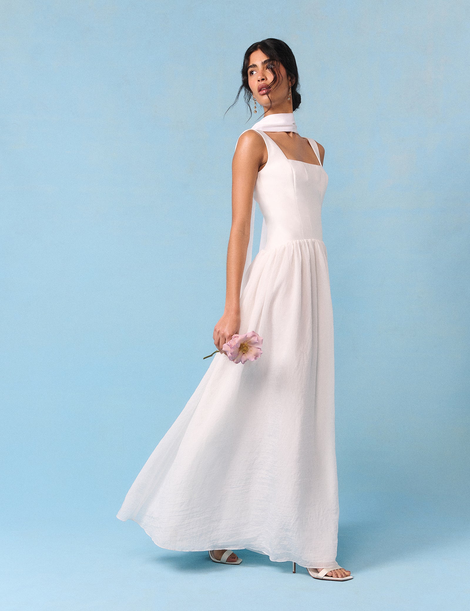 Bridal Ivory Corset Maxi Honey Maxi Dress