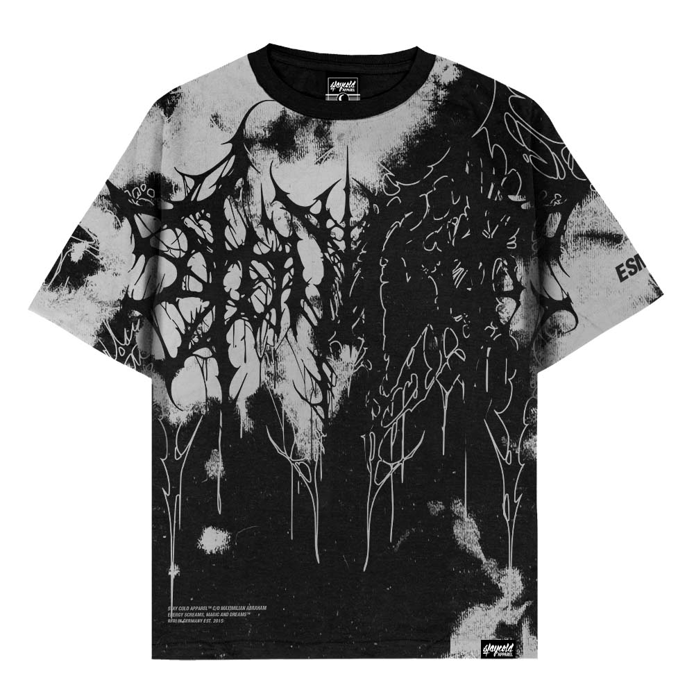 Daggerwave (Grey Dye) - Oversized T-Shirt (200GSM)
