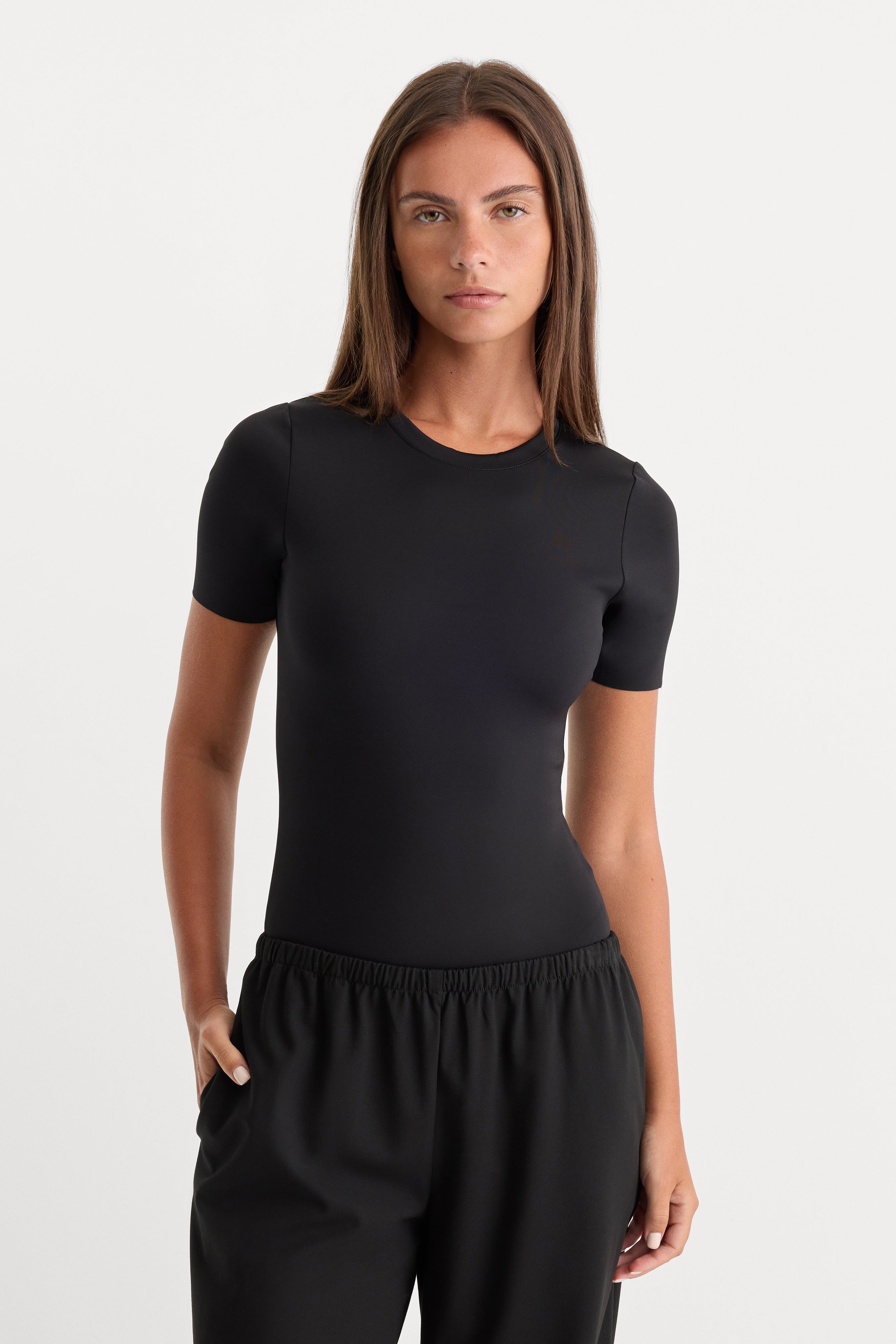 THE SCULPTING MODERN BODYSUIT| BLACK
