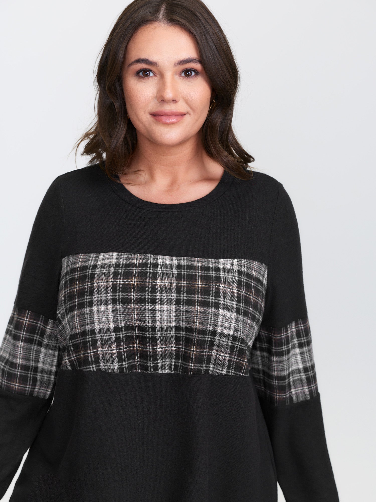 Supersoft Plaid Pattern T-Shirt