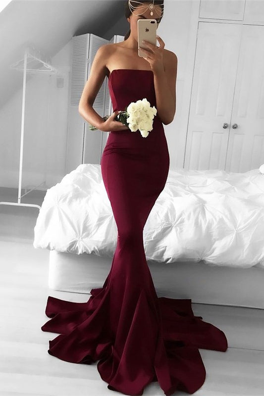 Strapless Mermaid Evening Dress