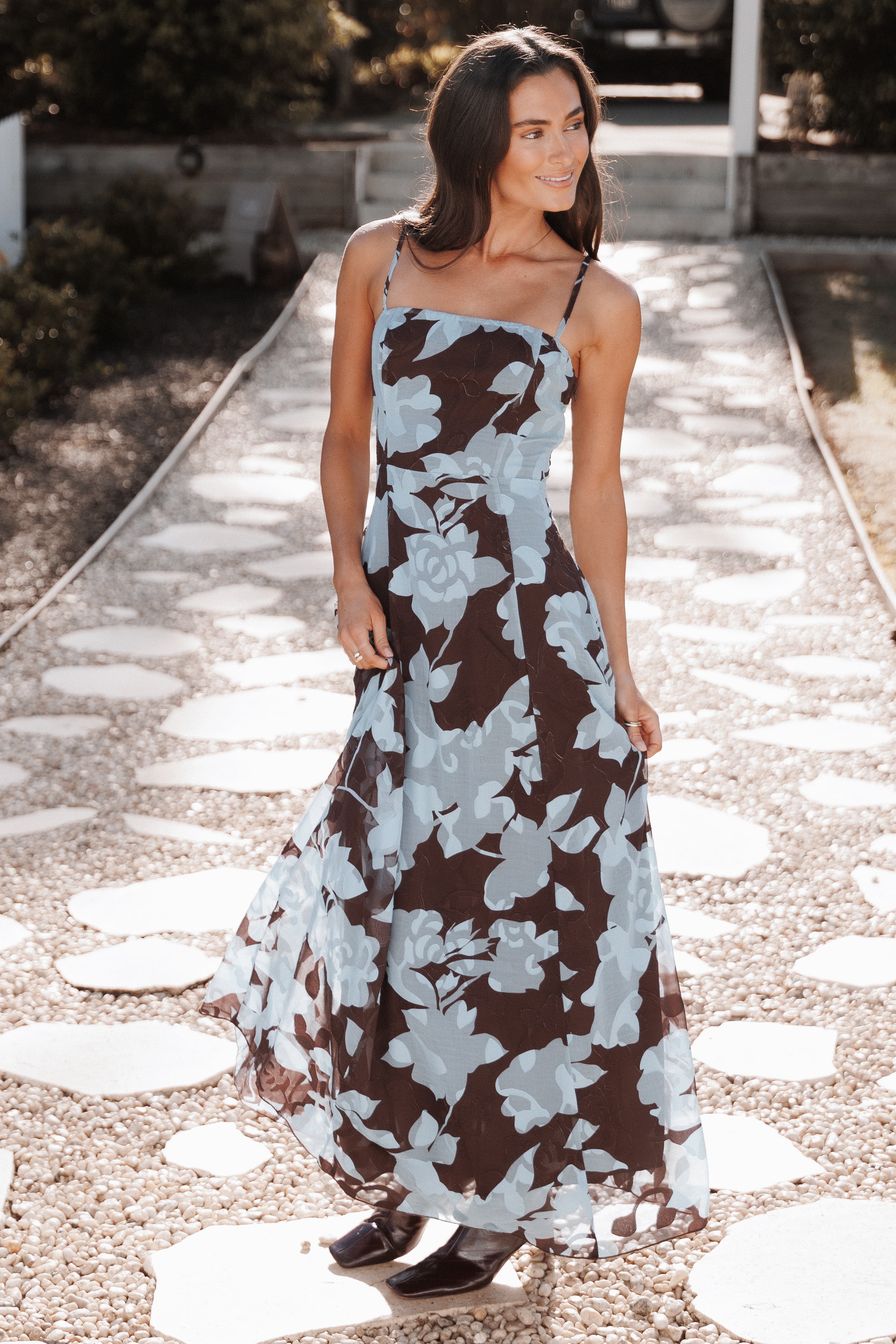 Nadeline Maxi Dress - Floral Burnout