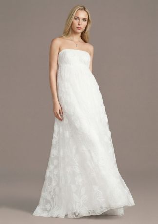 Beaded Soutache Strapless Tent Dress