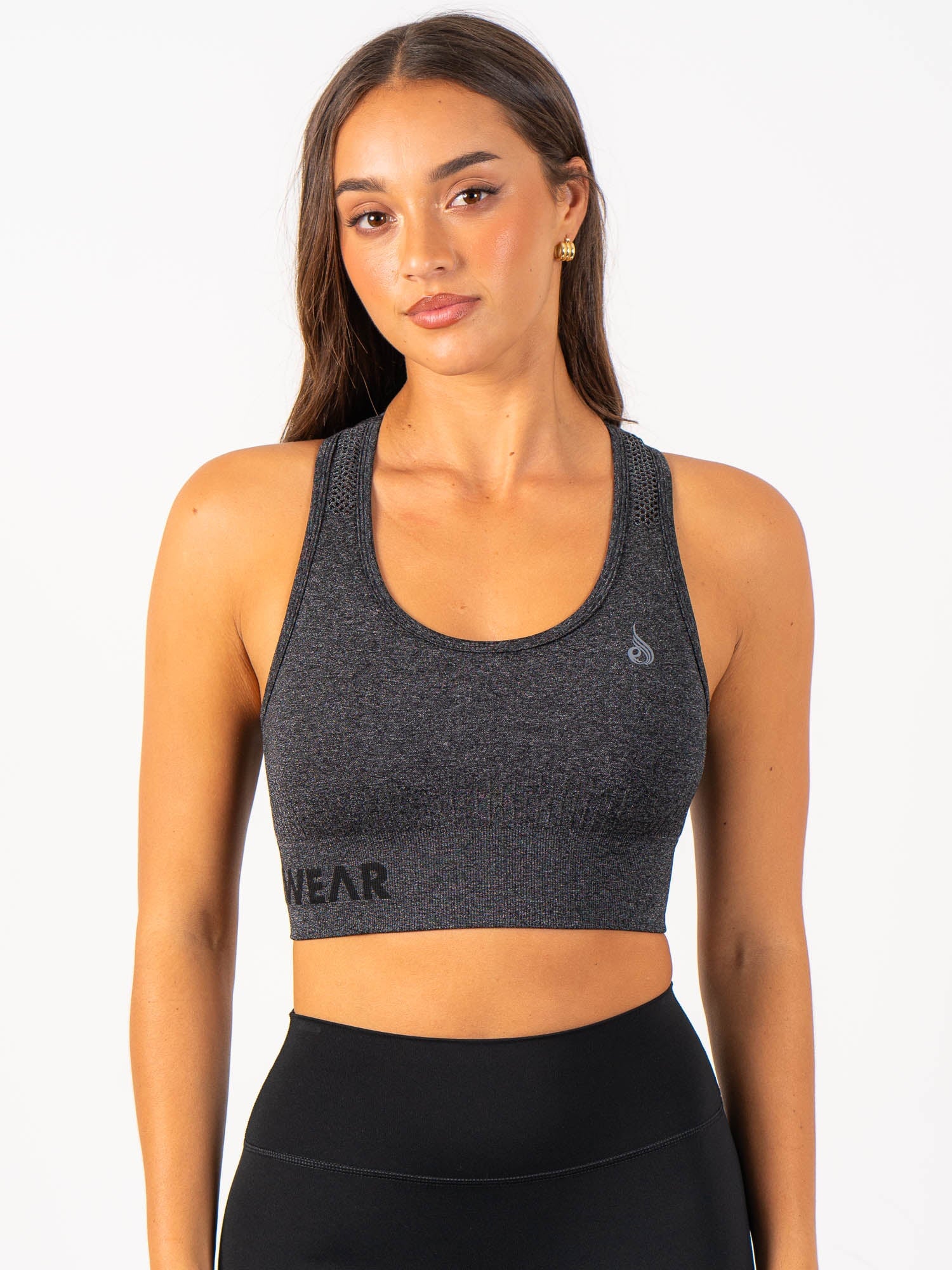 Seamless Staples Sports Bra - Charcoal Marl