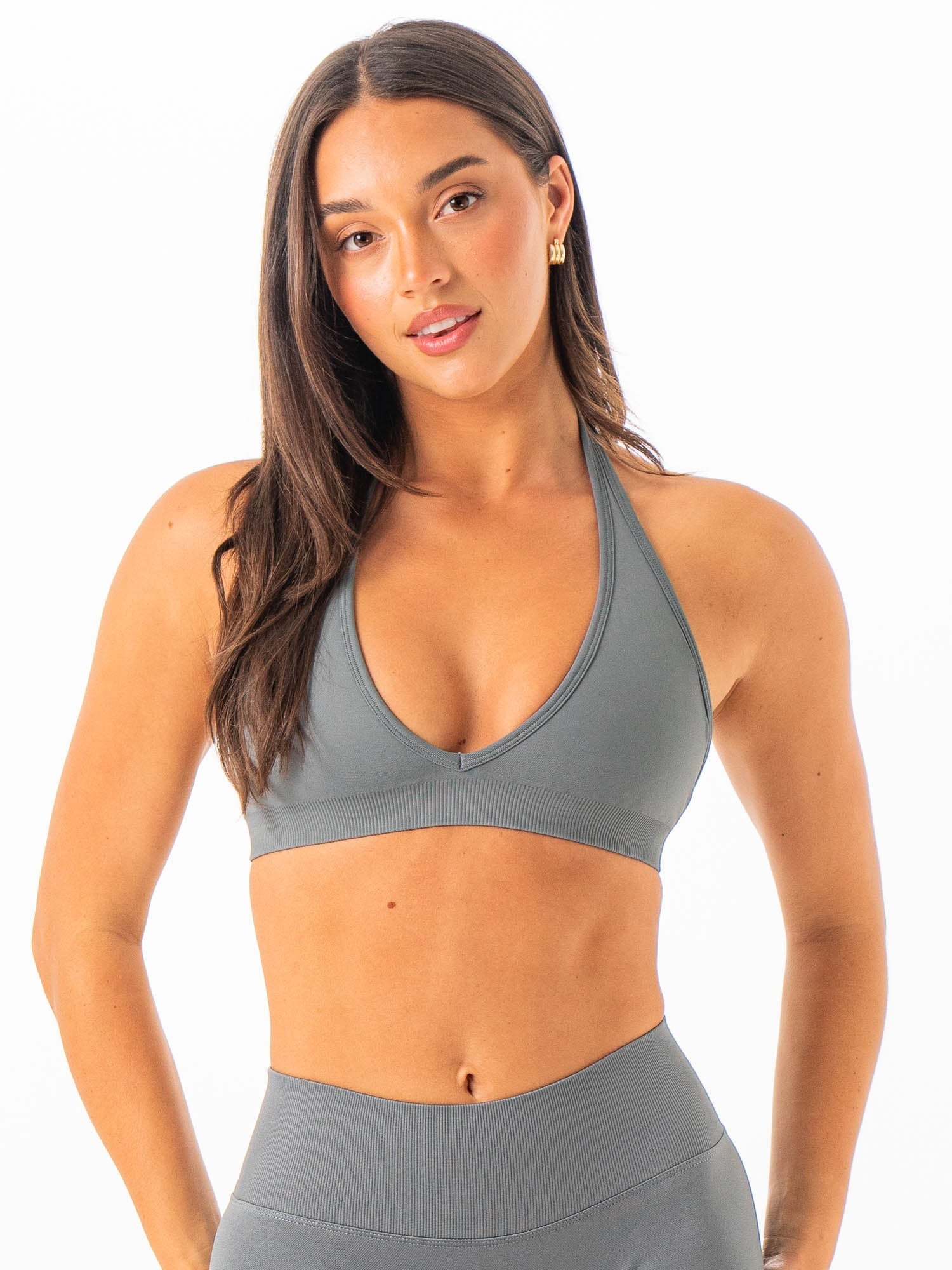 Sculpt Seamless Halter Bra - Slate