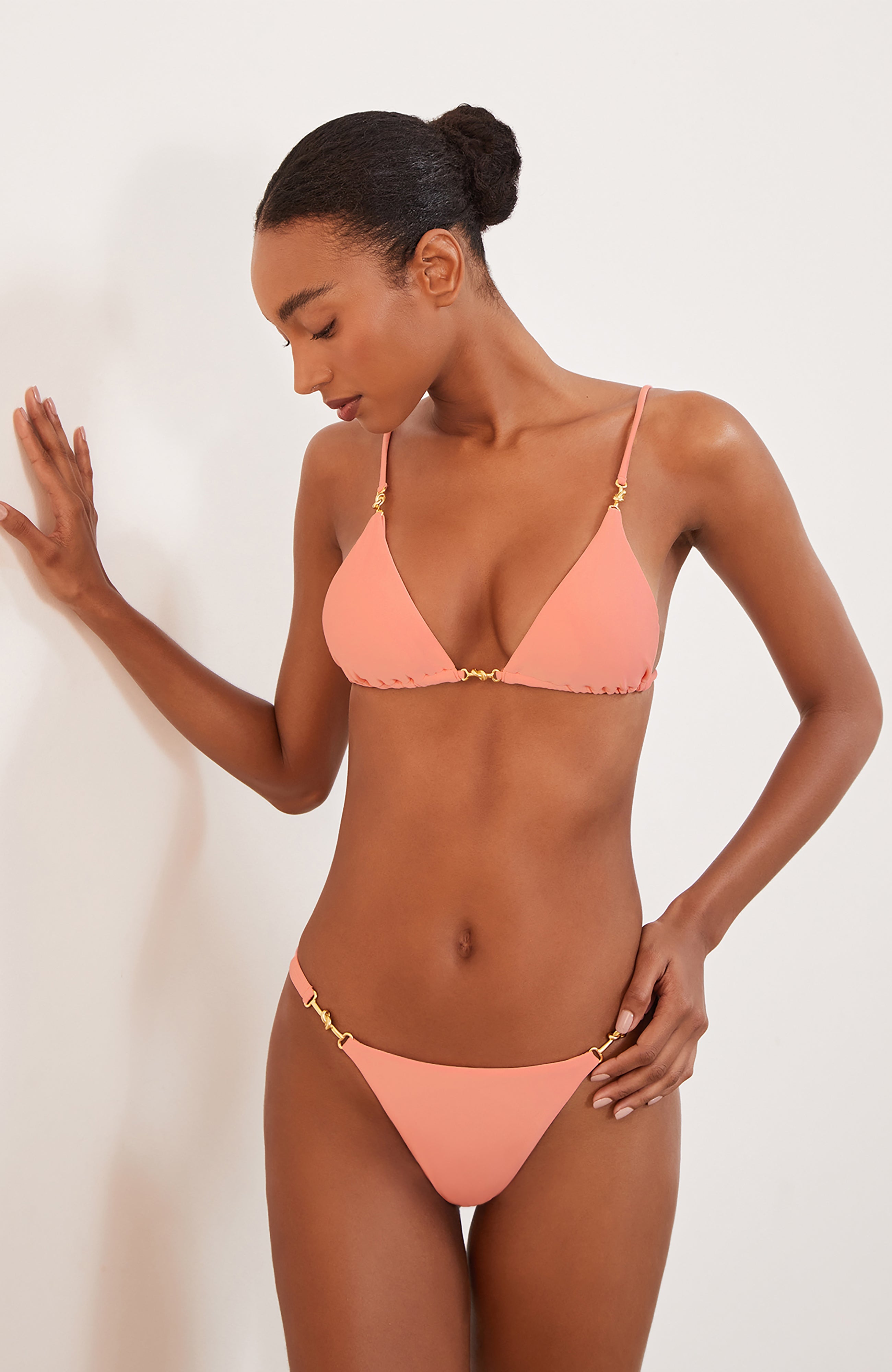 Vix Peach Cora Parallel Tri Top