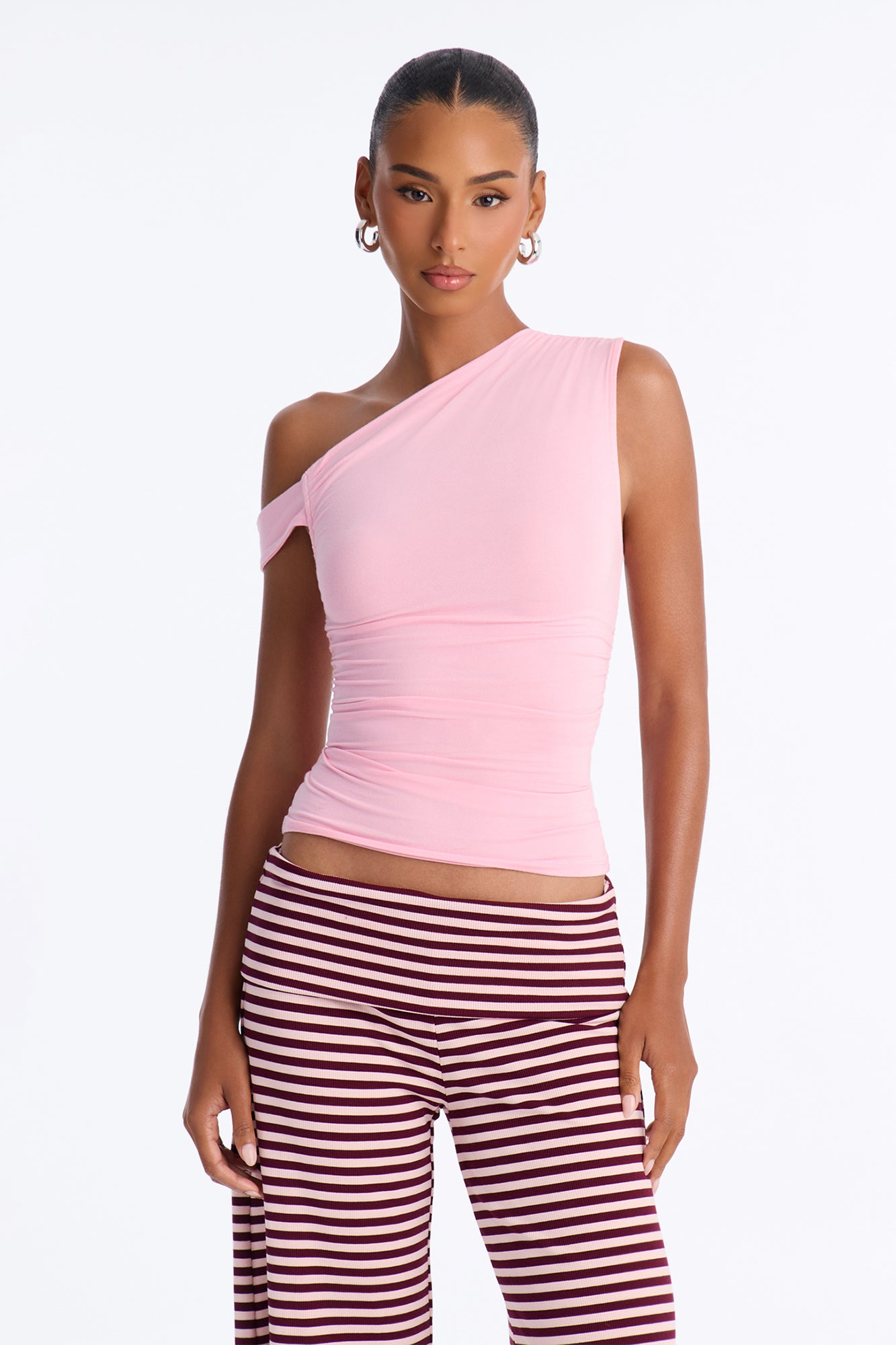 Bianca One Shoulder Top - Pink