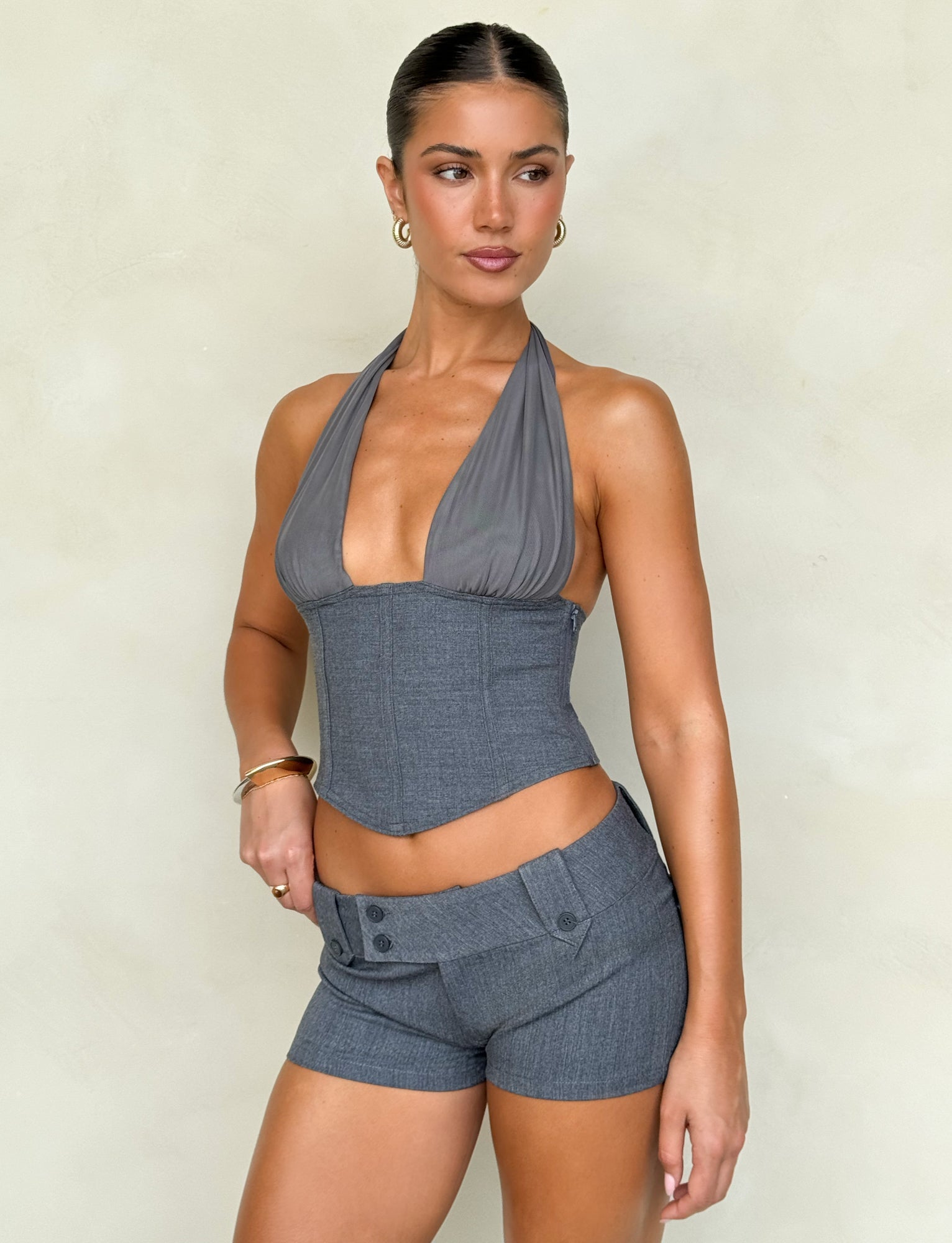 JANECE TOP - GREY