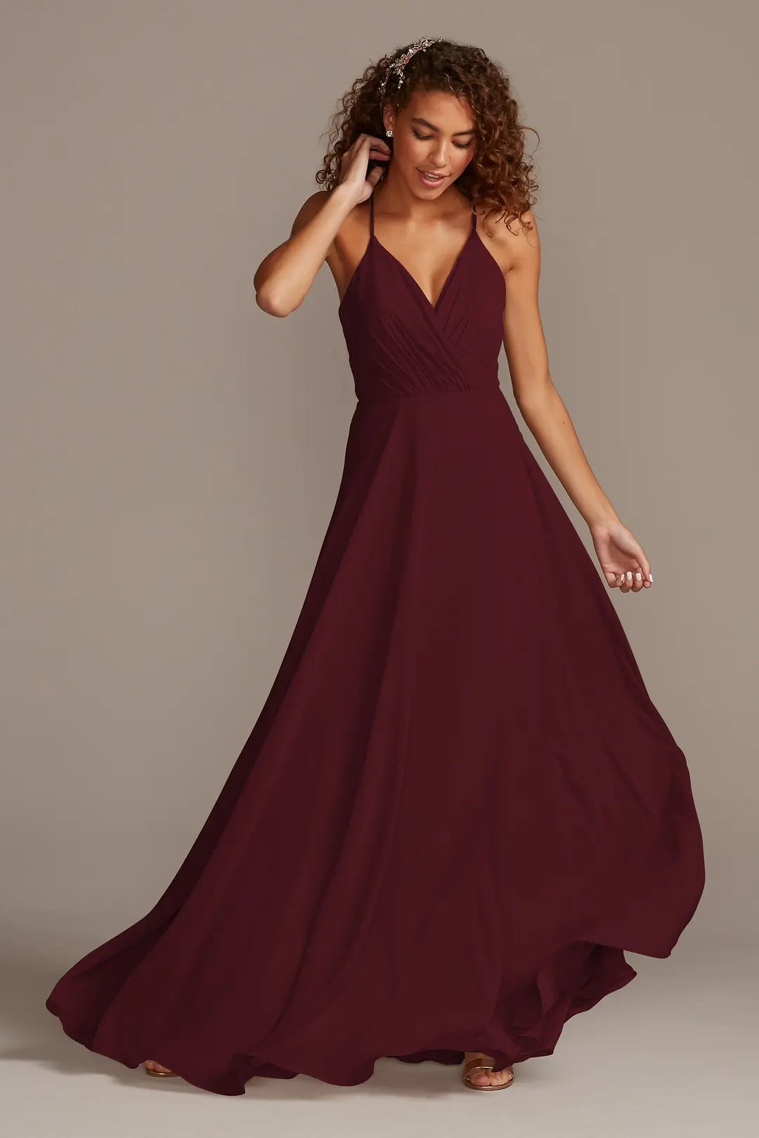 Spaghetti Strap Full Skirt Dress