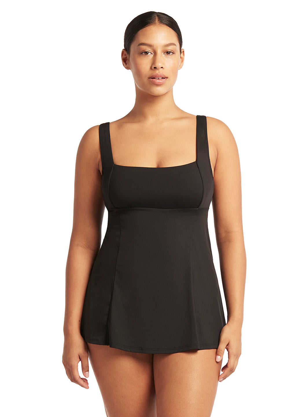 Sea Level Women's Essentials Square Neck Swim Dress