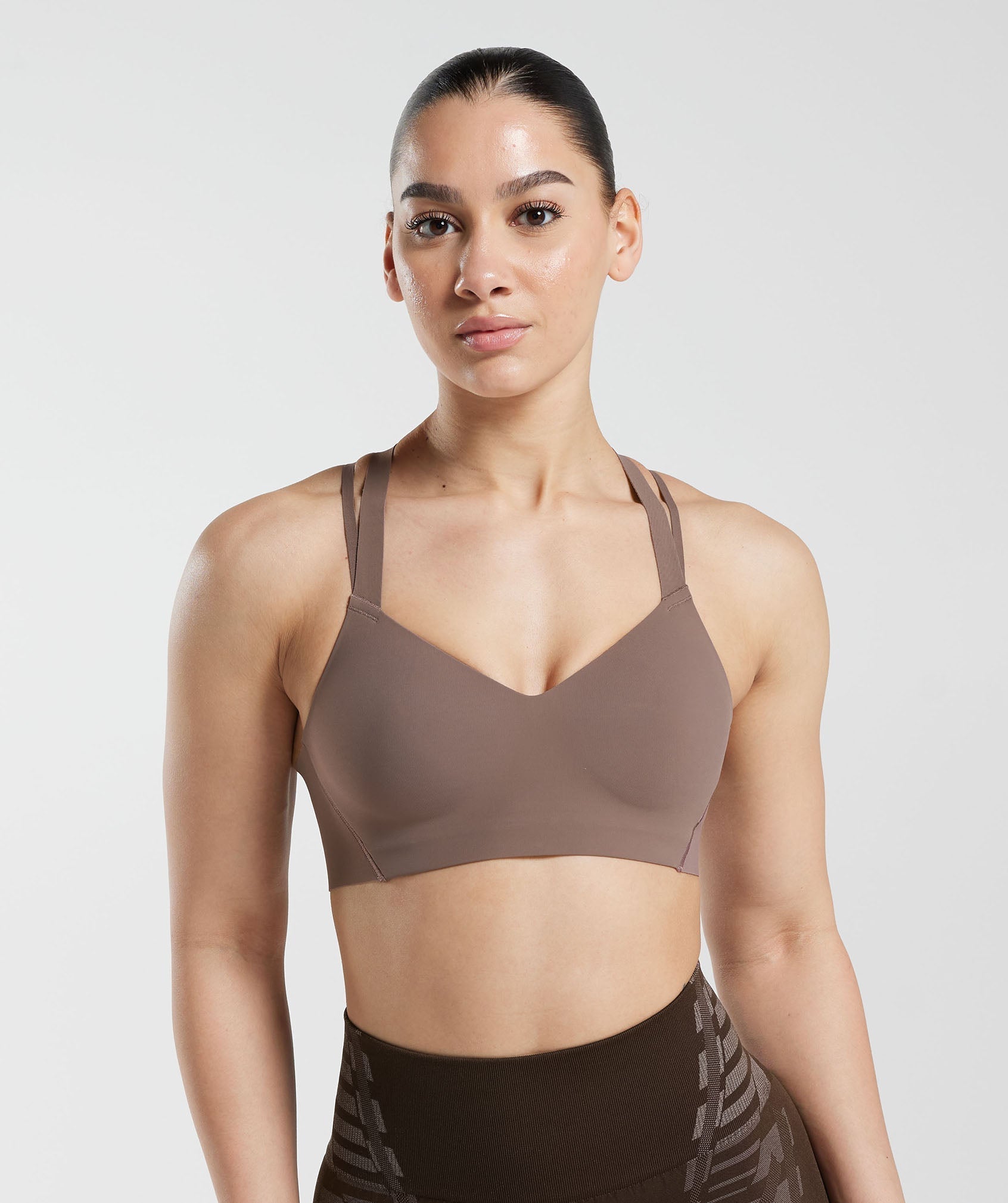 Gymshark APEX LIMIT SPORTS BRA - Brown