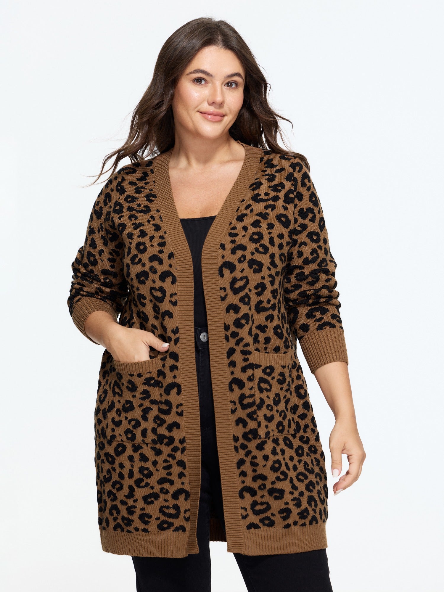 Supersoft Leopard Print Pocket Cardigan