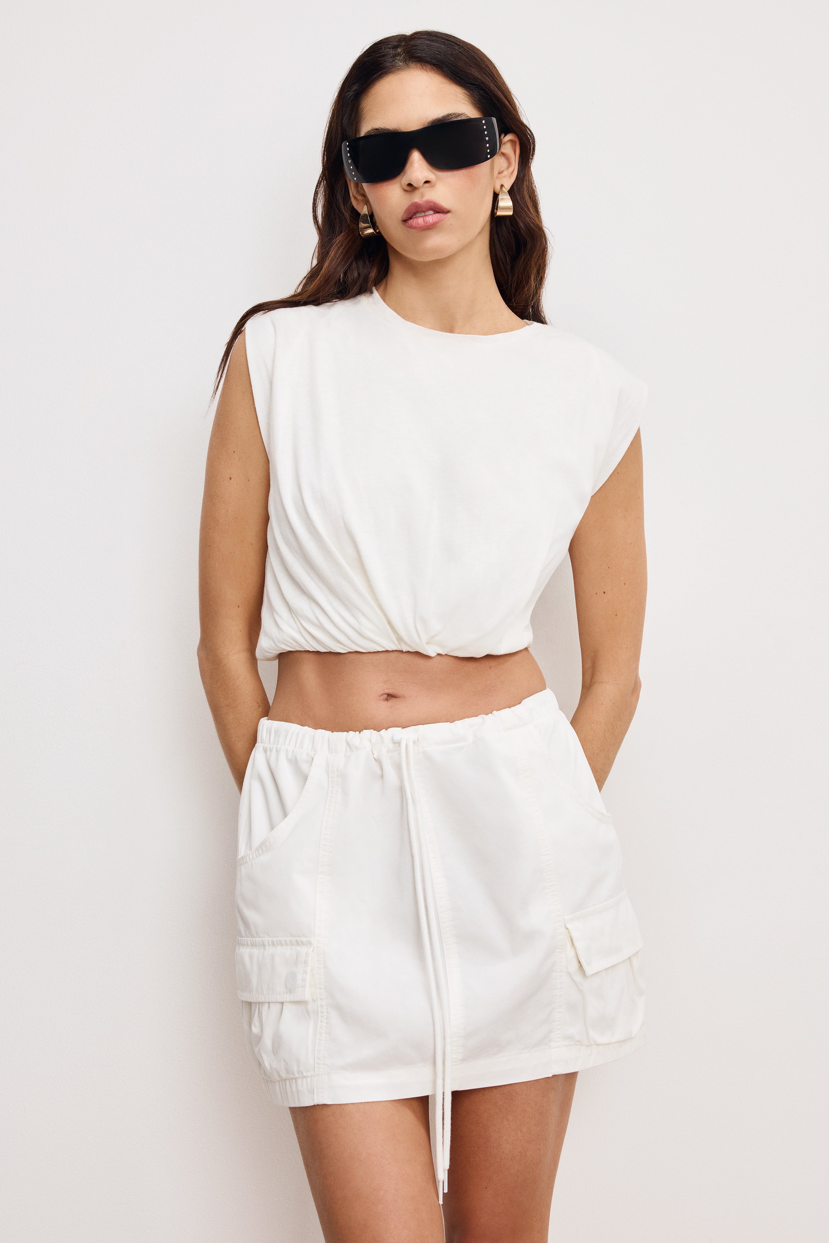 COTTON MUSCLE TEE | CLOUD WHITE