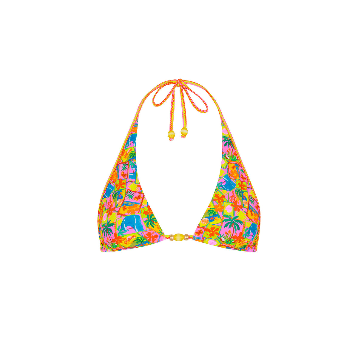 Kulani Kinis Sunshine Snaps Bind Tie Halter Bikini Top