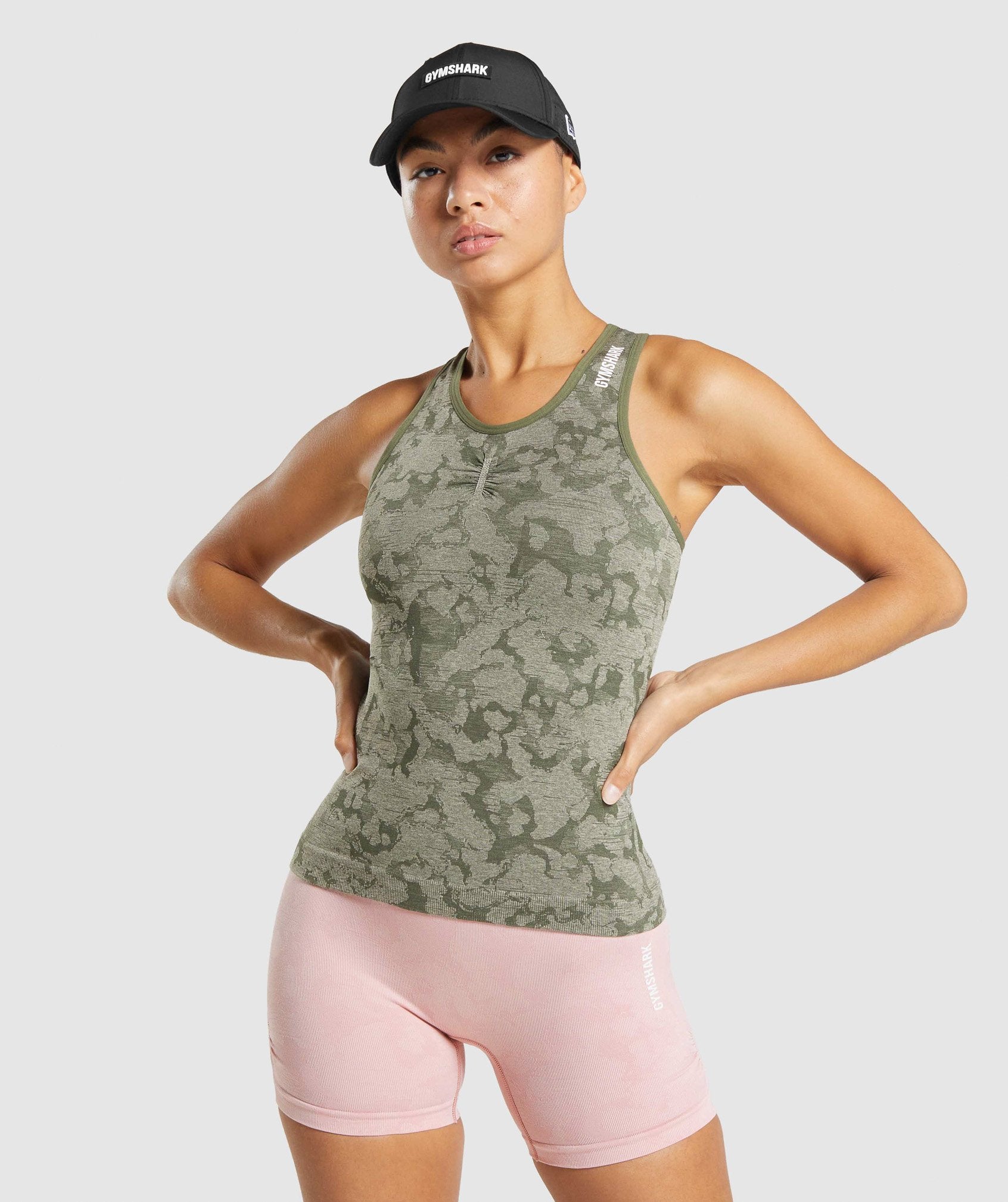 Gymshark Adapt Camo Seamless Tank - Green