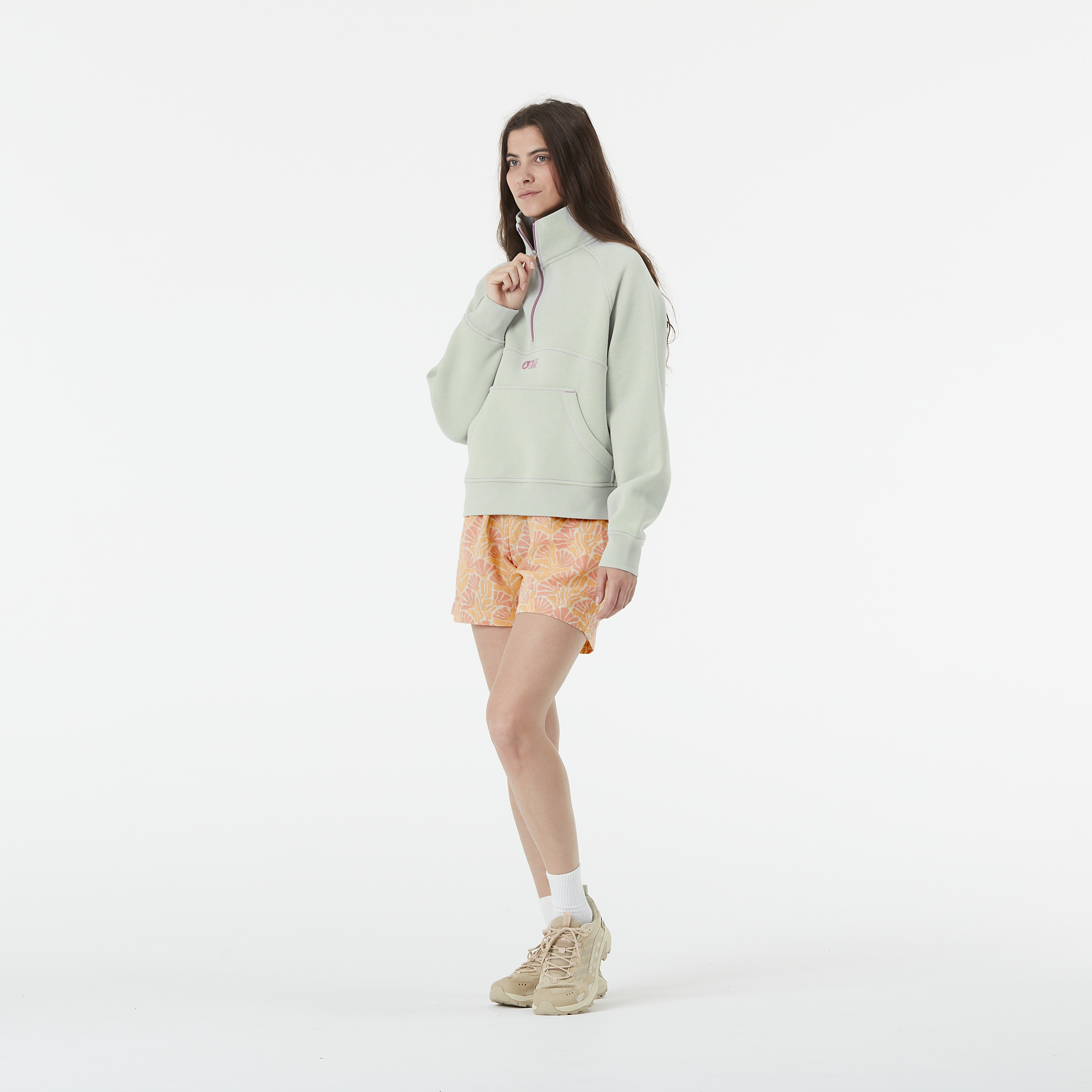 Sweat femme QUENDA 1/2 ZIP SWEATER