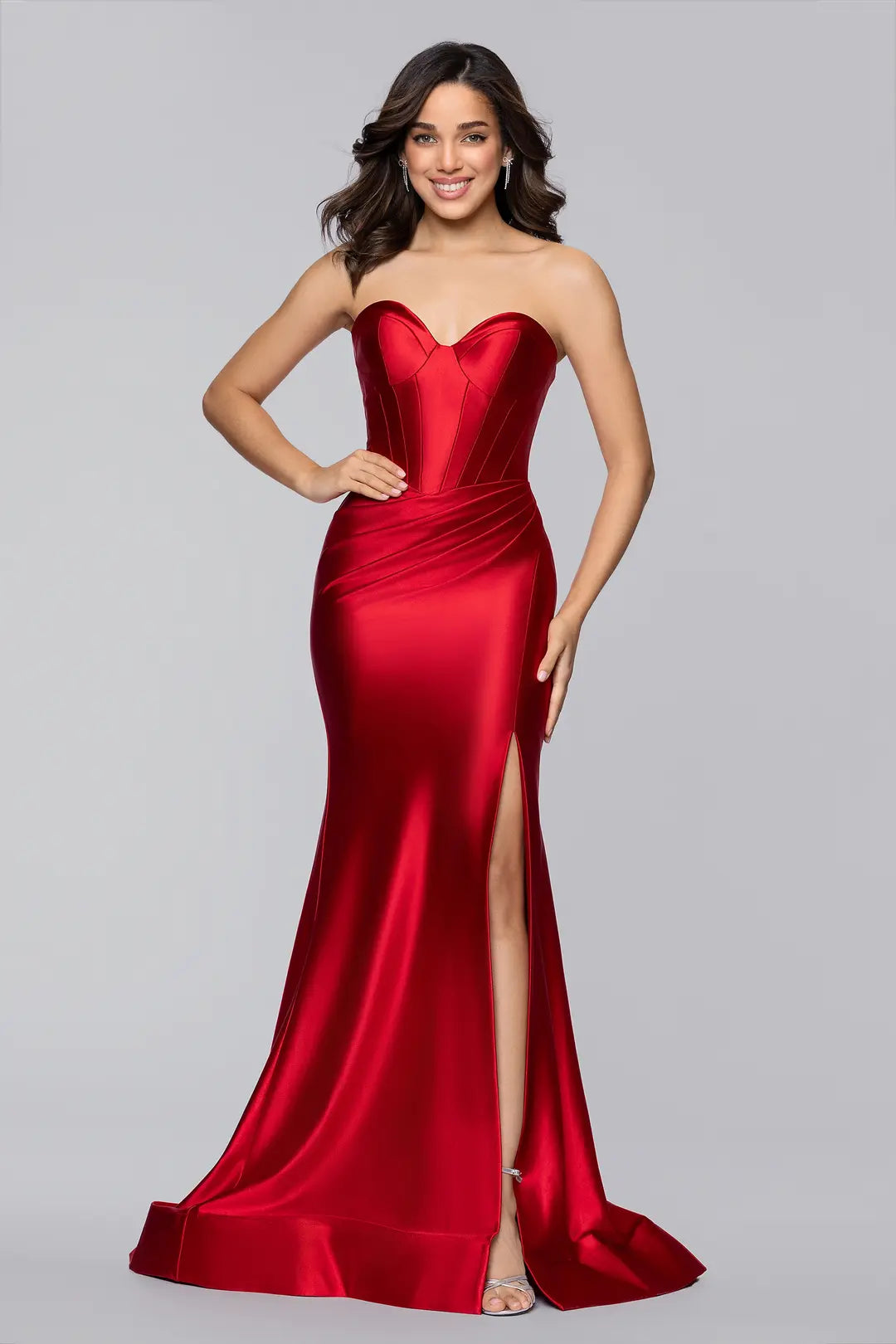 Sculpting Satin Corset Bodice Mermaid Dress
