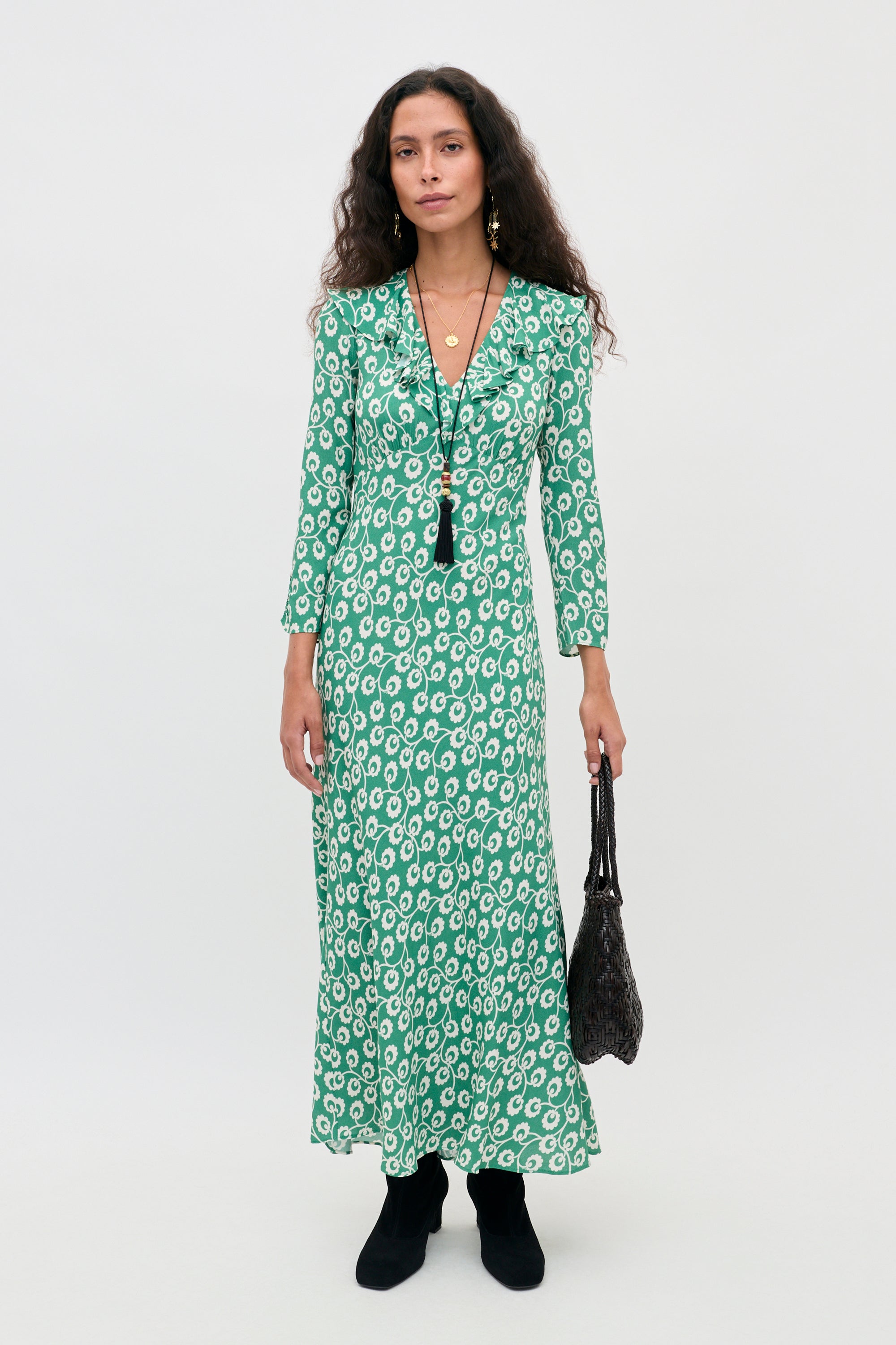 Delphine -  Wishing Floral Green
