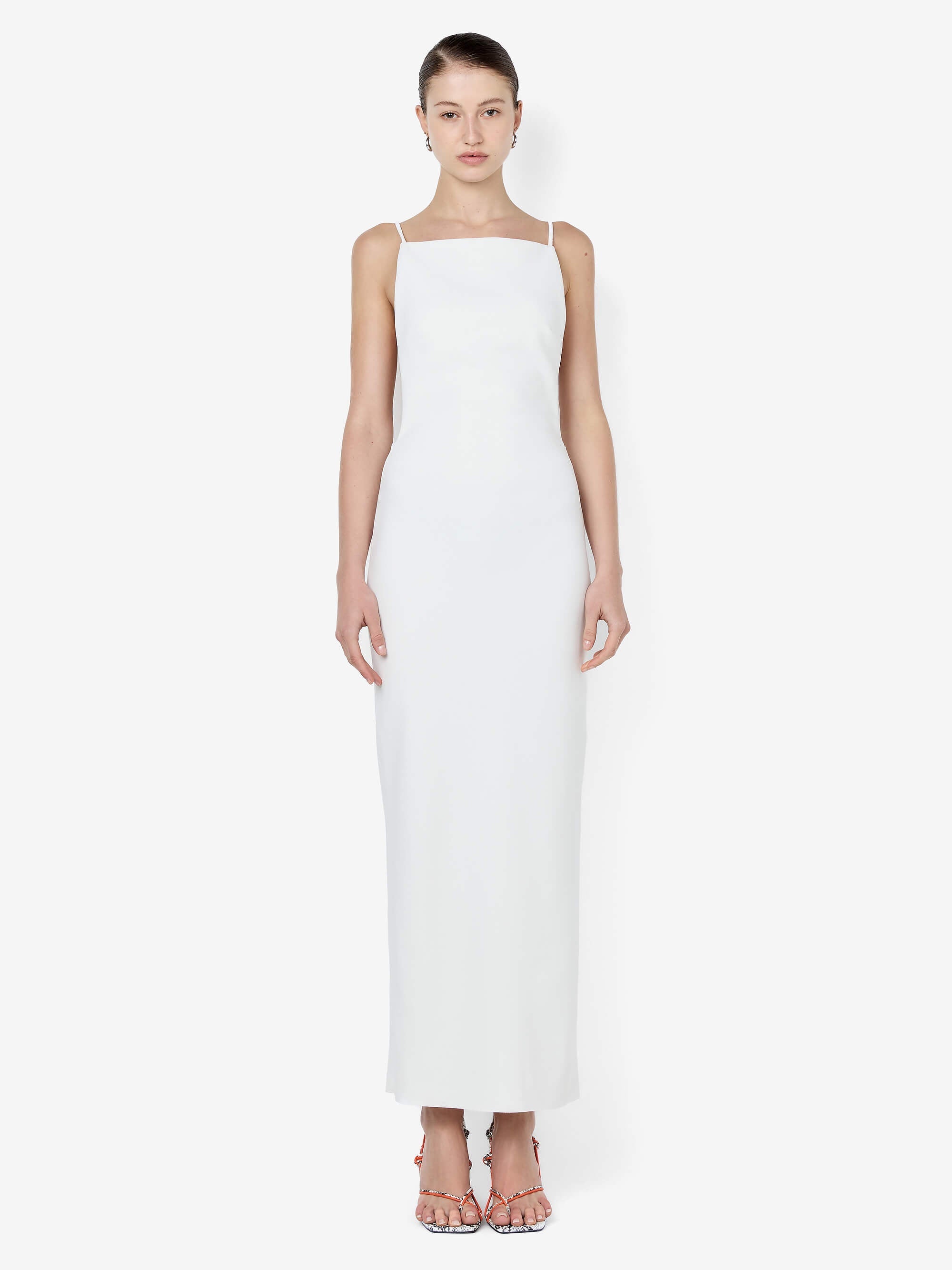 ARLENE STRAPPY MIDI DRESS - IVORY