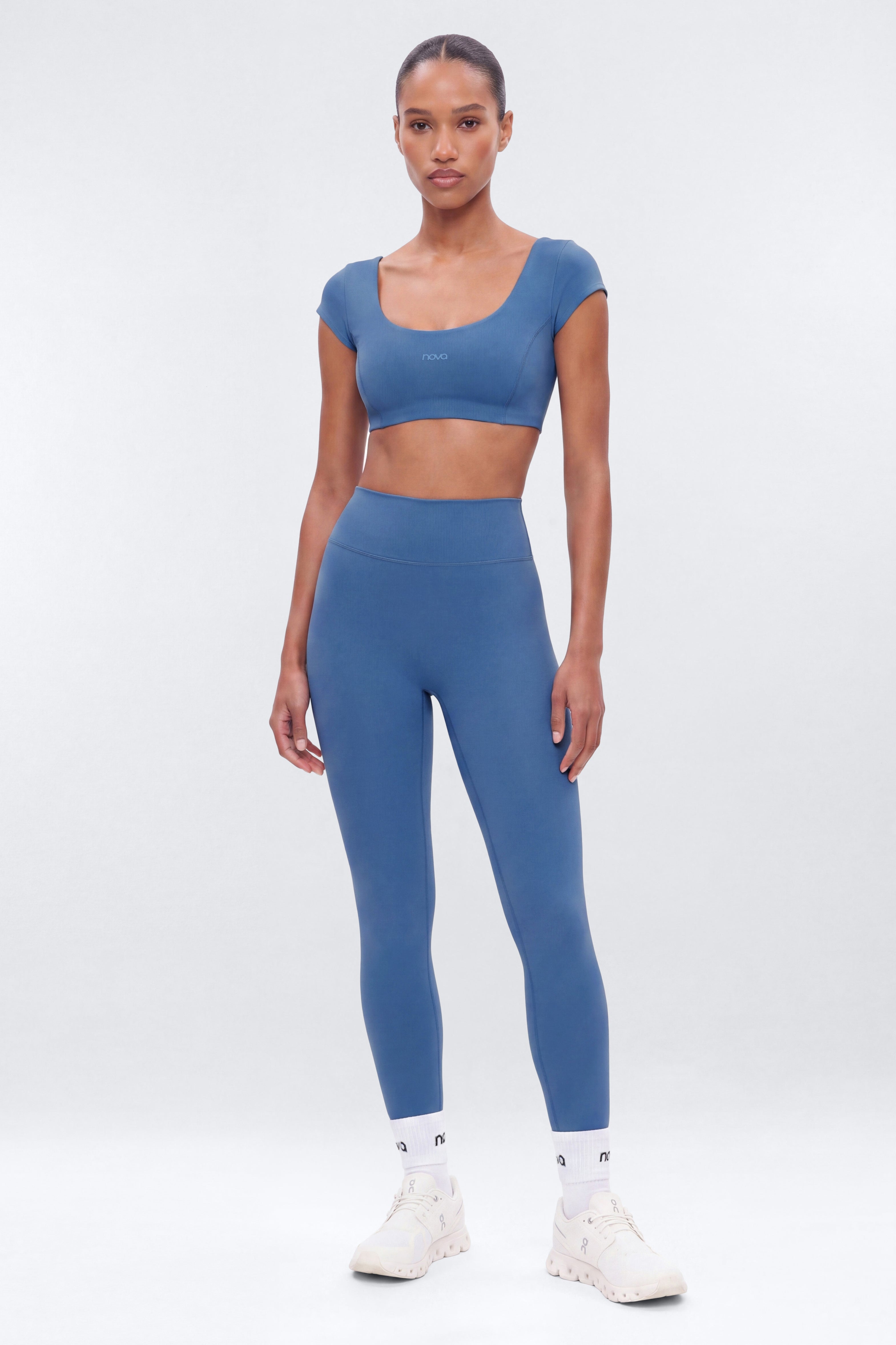 CloudForm™ 25″ High Rise Legging - Opal Blue