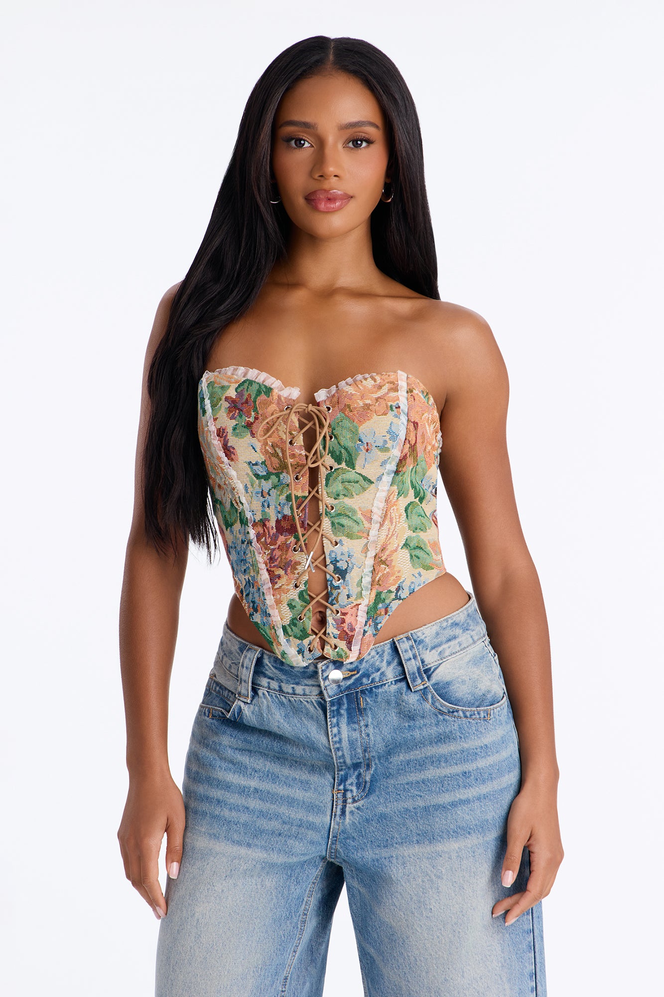 Renaissance Lover Lace Up Corset - Multi Color